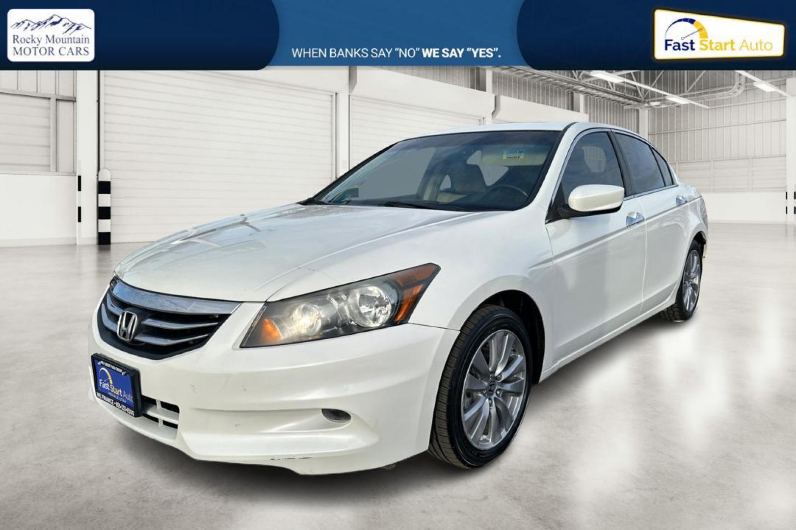 2012 White Honda Accord EX-L V6 Sedan AT (1HGCP3F88CA) with an 3.5L V6 SOHC 24V engine, 5-Speed Automatic transmission, located at 7755 State Street, Midvale, UT, 84047, (801) 753-9063, 40.610329, -111.892159 - Photo#8