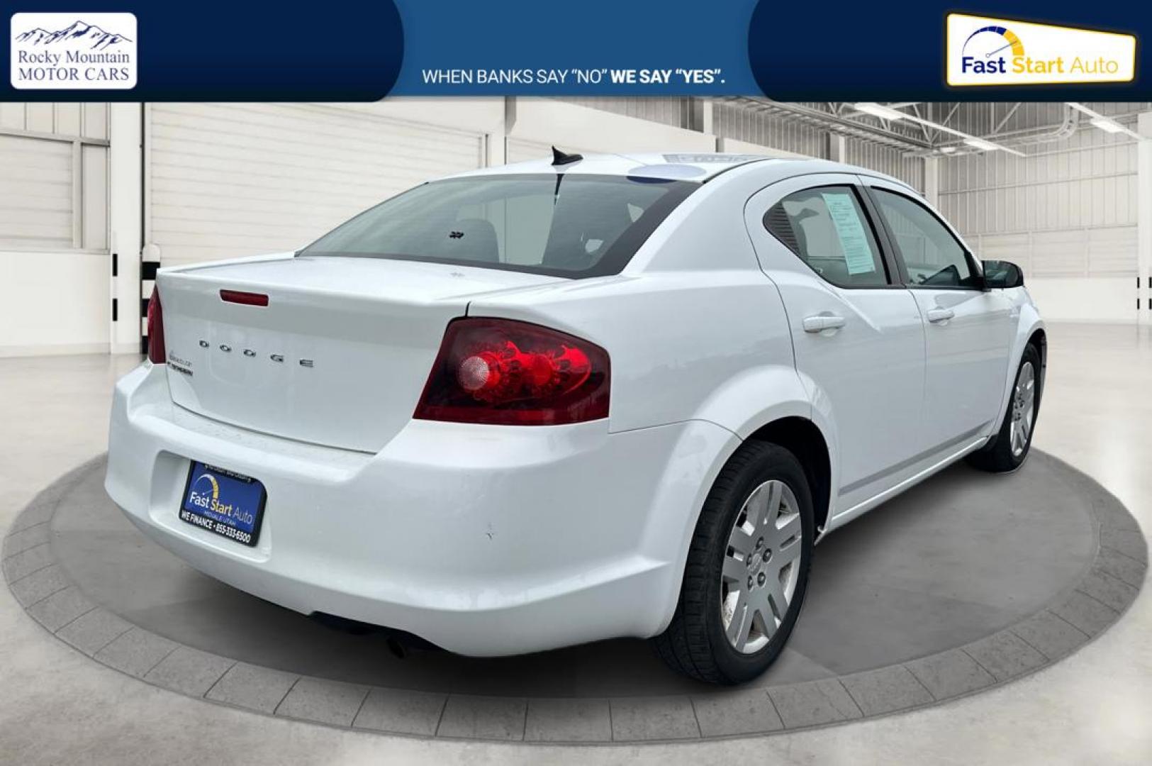 2013 White Dodge Avenger Base (1C3CDZAB7DN) with an 2.4L L4 DOHC 16V engine, 4-Speed Automatic transmission, located at 767 S State Road, Pleasant Grove, UT, 84062, (801) 785-1058, 40.354839, -111.736687 - Photo#2