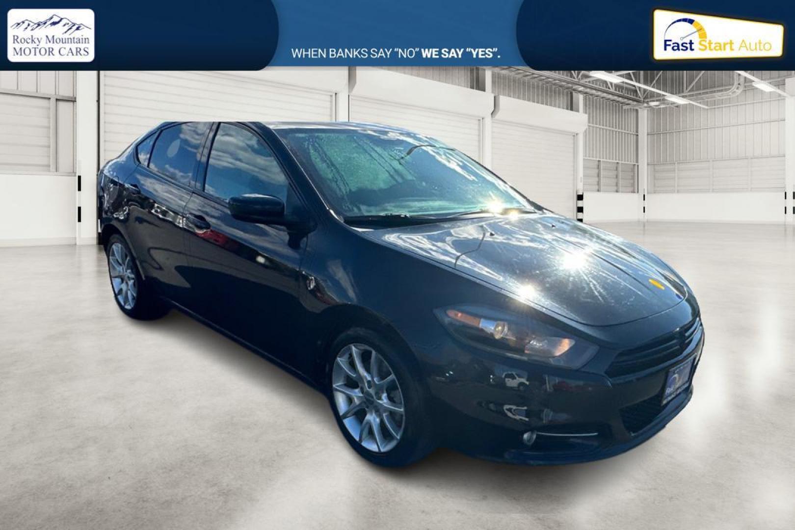 2013 Black Dodge Dart SXT (1C3CDFBH4DD) with an 1.4L L4 DOHC 16V TURBO engine, located at 7755 State Street, Midvale, UT, 84047, (801) 753-9063, 40.610329, -111.892159 - Photo#0