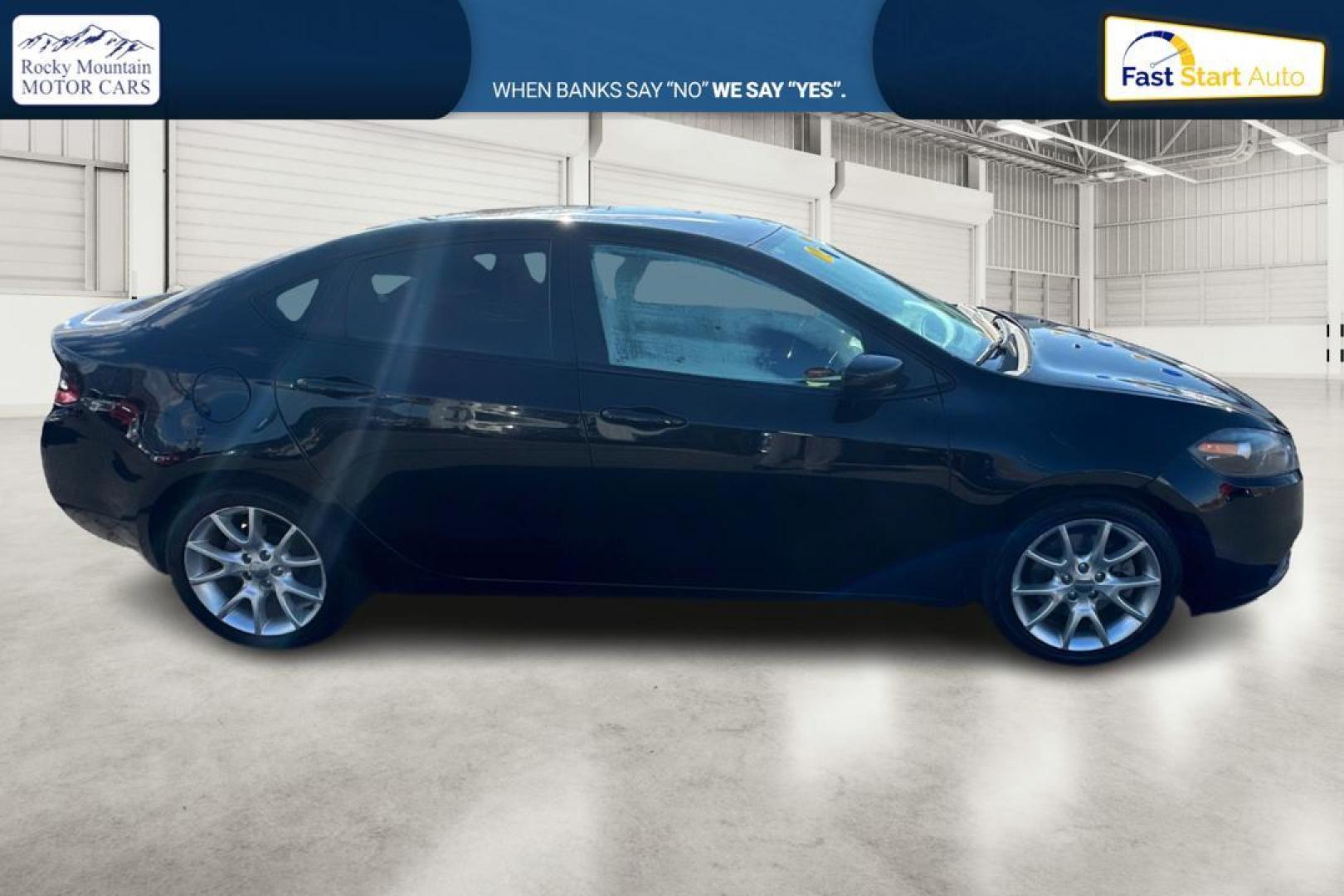 2013 Black Dodge Dart SXT (1C3CDFBH4DD) with an 1.4L L4 DOHC 16V TURBO engine, located at 7755 State Street, Midvale, UT, 84047, (801) 753-9063, 40.610329, -111.892159 - Photo#1
