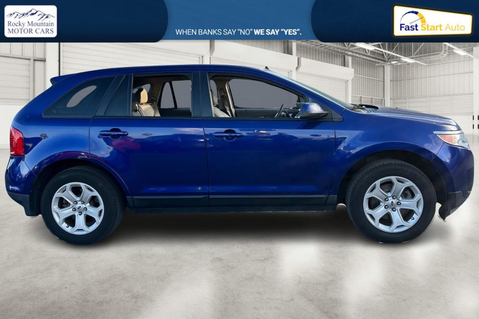 2013 Blue Ford Edge SEL FWD (2FMDK3J94DB) with an 2.0L L4 DOHC 16V engine, 6-Speed Automatic transmission, located at 767 S State Road, Pleasant Grove, UT, 84062, (801) 785-1058, 40.354839, -111.736687 - Photo#1