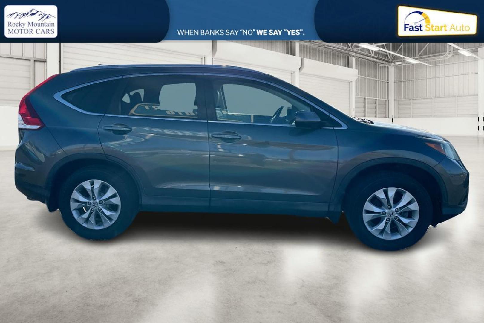 2013 Gray Honda CR-V EX-L 2WD 5-Speed AT (2HKRM3H74DH) with an 2.4L L4 DOHC 16V engine, 5-Speed Automatic transmission, located at 767 S State Road, Pleasant Grove, UT, 84062, (801) 785-1058, 40.354839, -111.736687 - Photo#1