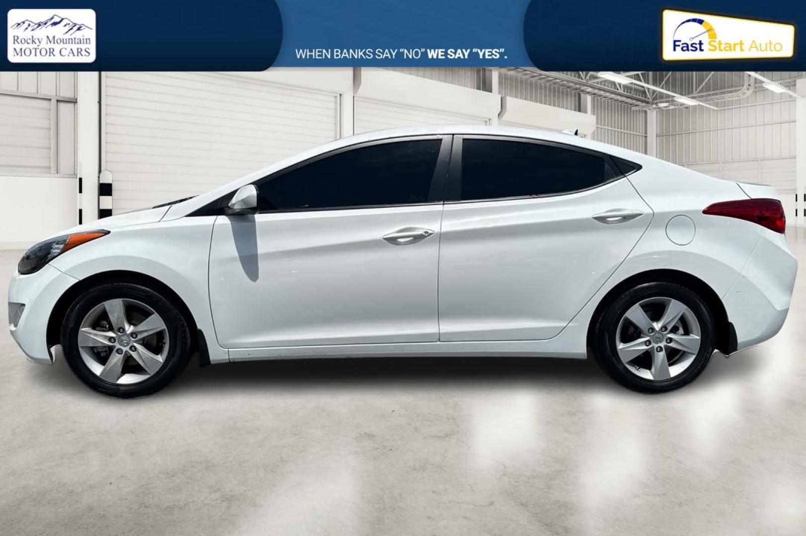 2013 White Hyundai Elantra Limited (5NPDH4AE7DH) with an 1.8L L4 DOHC 16V engine, 6-Speed Automatic transmission, located at 767 S State Road, Pleasant Grove, UT, 84062, (801) 785-1058, 40.354839, -111.736687 - Photo#6