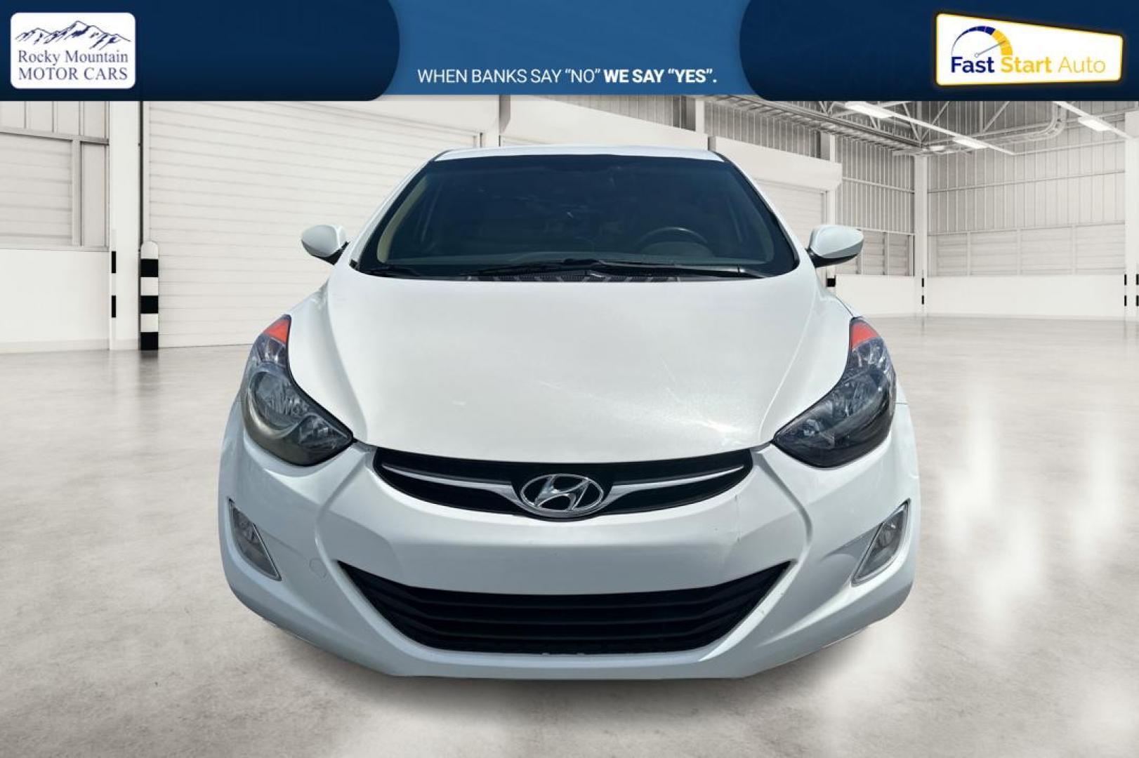 2013 White Hyundai Elantra Limited (5NPDH4AE7DH) with an 1.8L L4 DOHC 16V engine, 6-Speed Automatic transmission, located at 767 S State Road, Pleasant Grove, UT, 84062, (801) 785-1058, 40.354839, -111.736687 - Photo#9