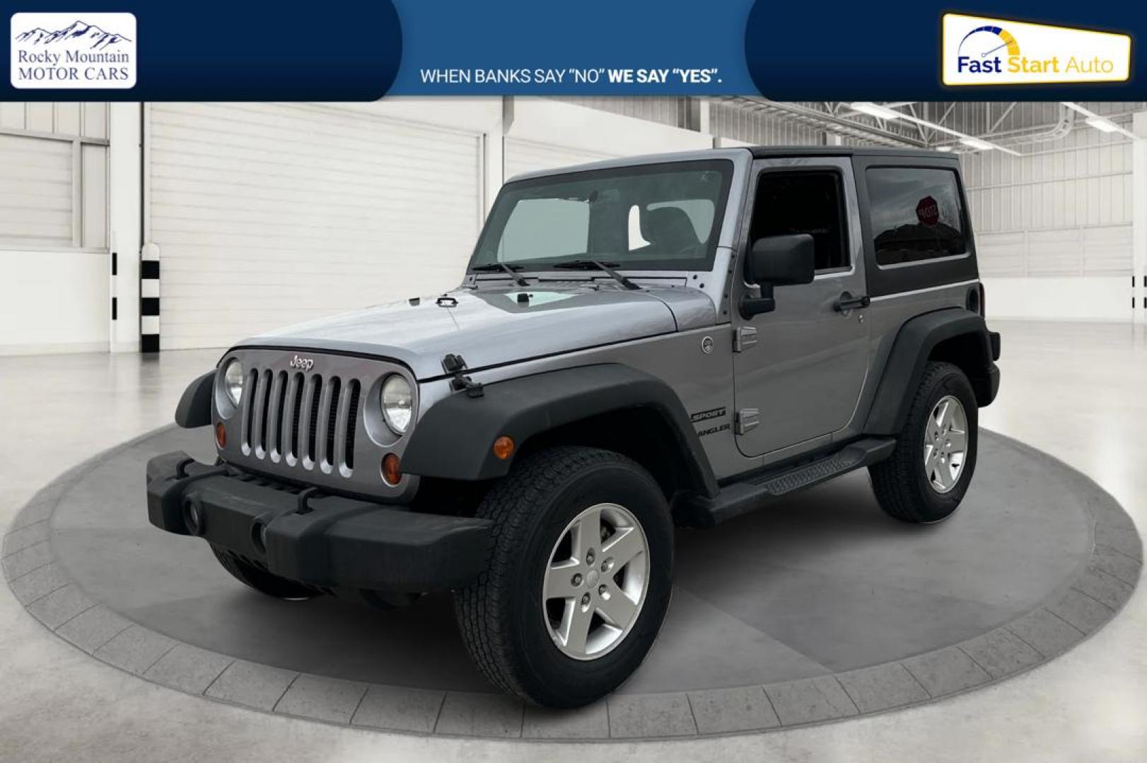 2013 Silver Jeep Wrangler Sport 4WD (1C4GJWAG0DL) with an 3.6L V6 DOHC 24V FFV engine, Automatic, 5-Spd transmission, located at 767 S State Road, Pleasant Grove, UT, 84062, (801) 785-1058, 40.354839, -111.736687 - Photo#6
