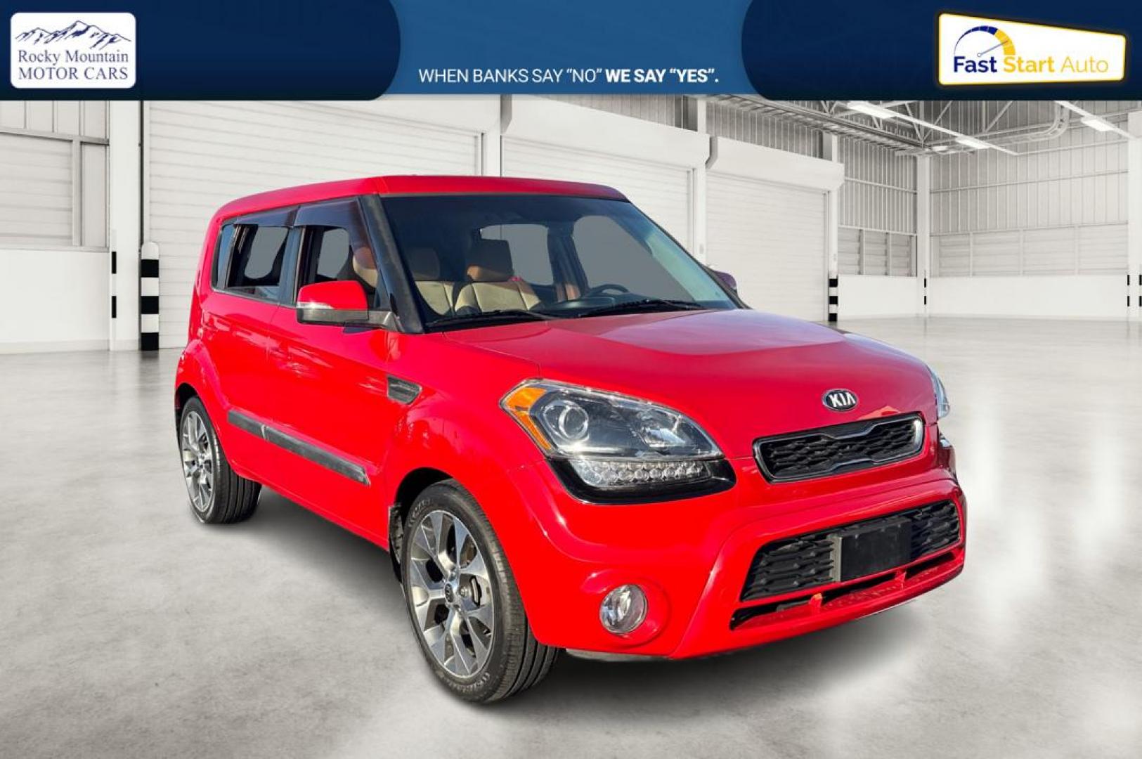 2013 Red Kia Soul ! (KNDJT2A69D7) with an 2.0L L4 DOHC 16V engine, Automatic, 6-Spd transmission, located at 7755 State Street, Midvale, UT, 84047, (801) 753-9063, 40.610329, -111.892159 - Photo#0