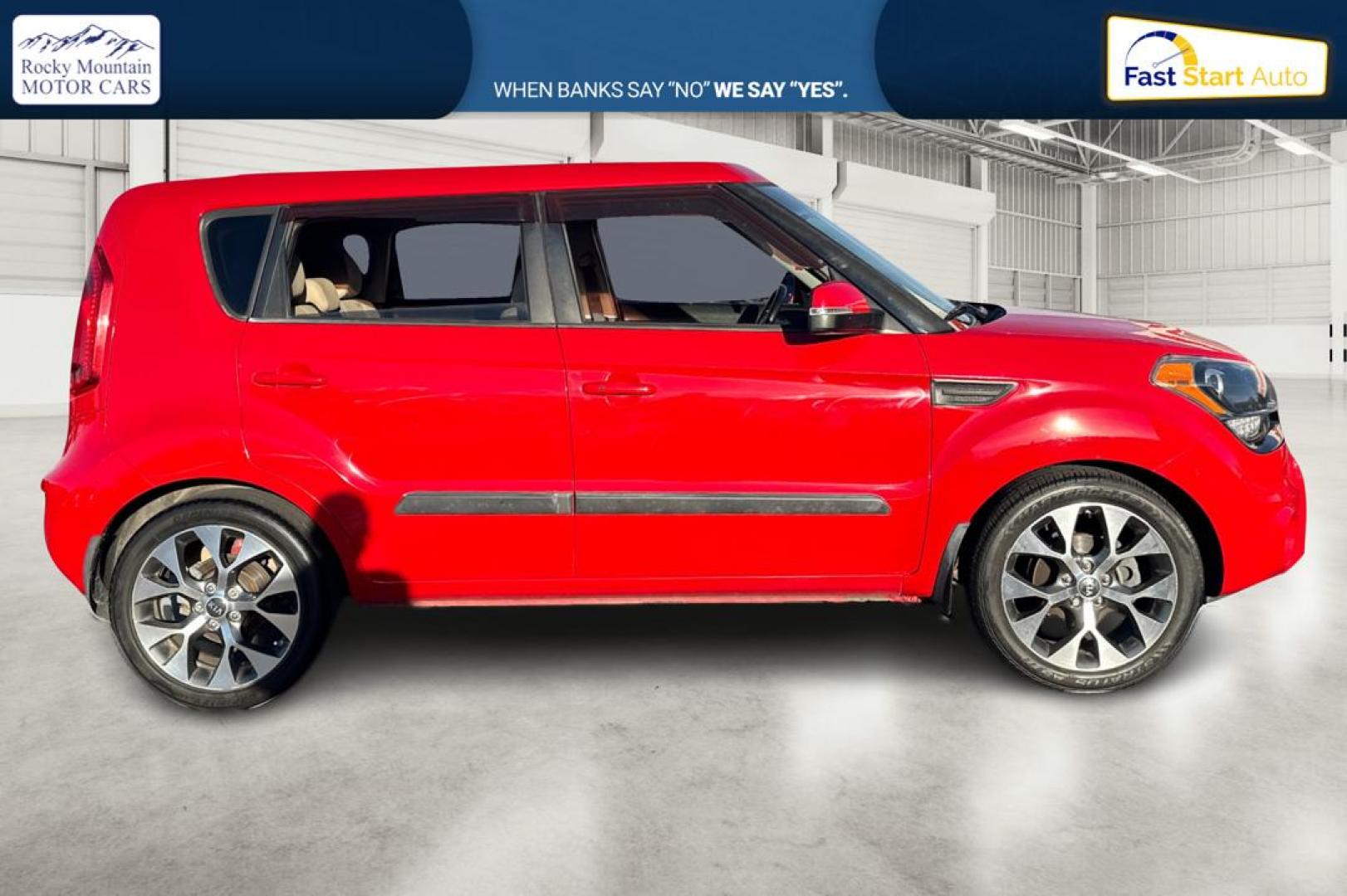 2013 Red Kia Soul ! (KNDJT2A69D7) with an 2.0L L4 DOHC 16V engine, Automatic, 6-Spd transmission, located at 7755 State Street, Midvale, UT, 84047, (801) 753-9063, 40.610329, -111.892159 - Photo#1