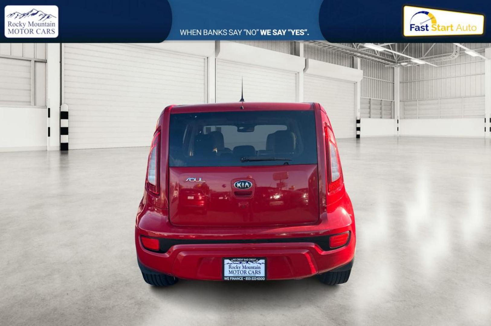 2013 Red Kia Soul ! (KNDJT2A69D7) with an 2.0L L4 DOHC 16V engine, Automatic, 6-Spd transmission, located at 7755 State Street, Midvale, UT, 84047, (801) 753-9063, 40.610329, -111.892159 - Photo#4
