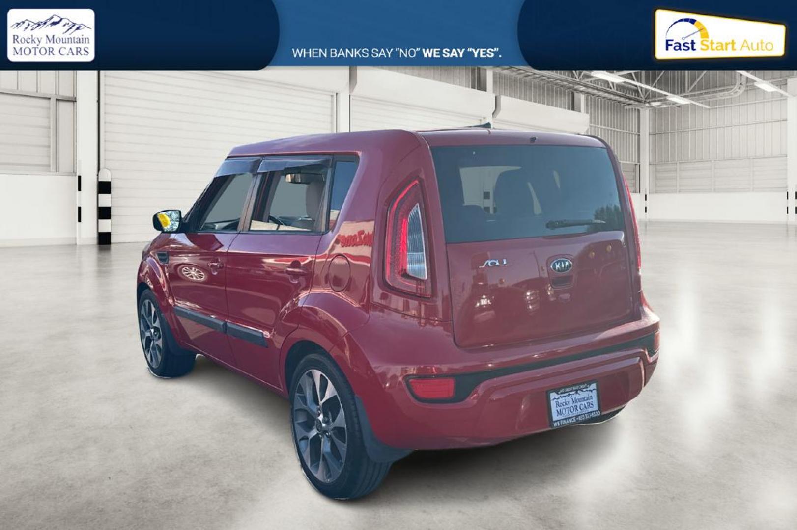 2013 Red Kia Soul ! (KNDJT2A69D7) with an 2.0L L4 DOHC 16V engine, Automatic, 6-Spd transmission, located at 7755 State Street, Midvale, UT, 84047, (801) 753-9063, 40.610329, -111.892159 - Photo#5