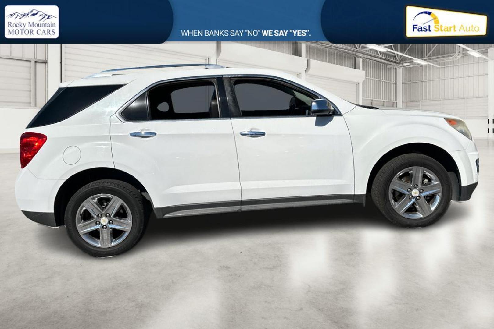 2014 White Chevrolet Equinox LTZ 2WD (2GNALDEK3E6) with an 2.4L L4 DOHC 16V engine, 6-Speed Automatic transmission, located at 7755 State Street, Midvale, UT, 84047, (801) 753-9063, 40.610329, -111.892159 - Photo#1