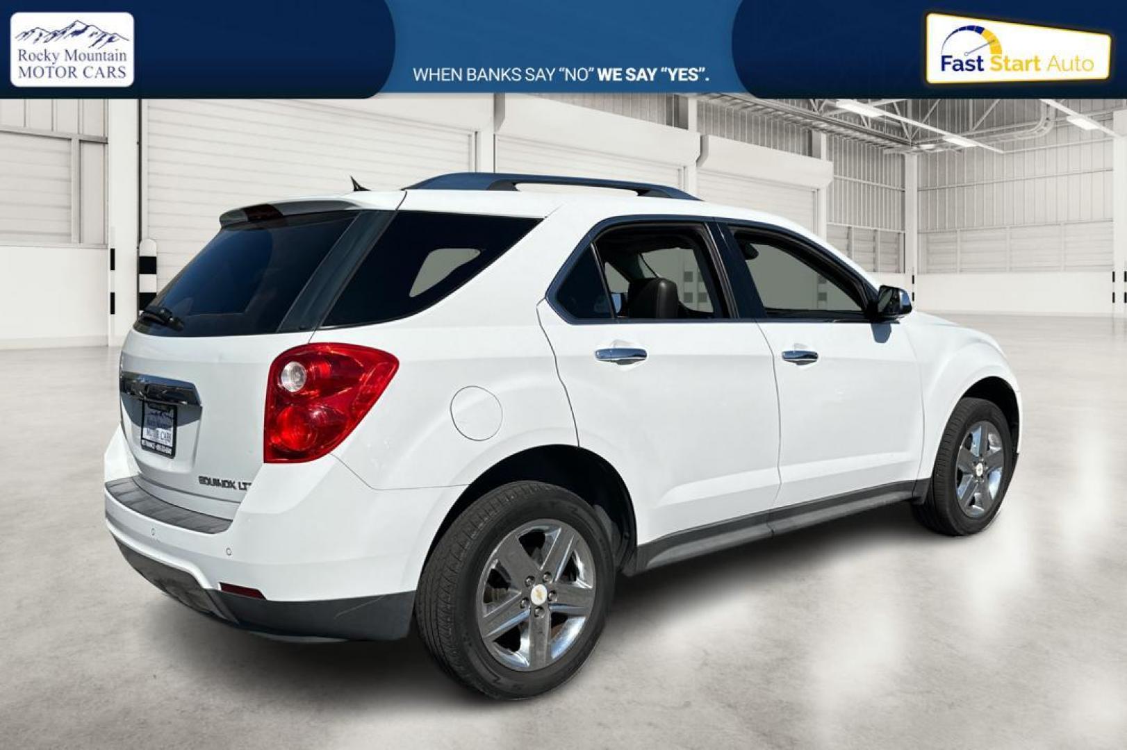 2014 White Chevrolet Equinox LTZ 2WD (2GNALDEK3E6) with an 2.4L L4 DOHC 16V engine, 6-Speed Automatic transmission, located at 7755 State Street, Midvale, UT, 84047, (801) 753-9063, 40.610329, -111.892159 - Photo#2