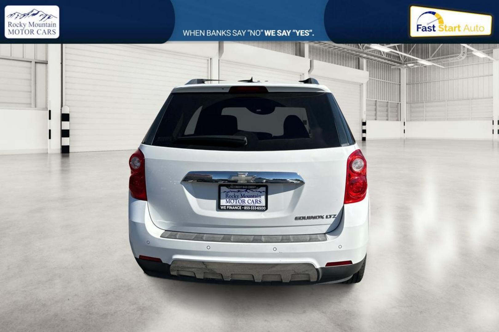 2014 White Chevrolet Equinox LTZ 2WD (2GNALDEK3E6) with an 2.4L L4 DOHC 16V engine, 6-Speed Automatic transmission, located at 7755 State Street, Midvale, UT, 84047, (801) 753-9063, 40.610329, -111.892159 - Photo#4
