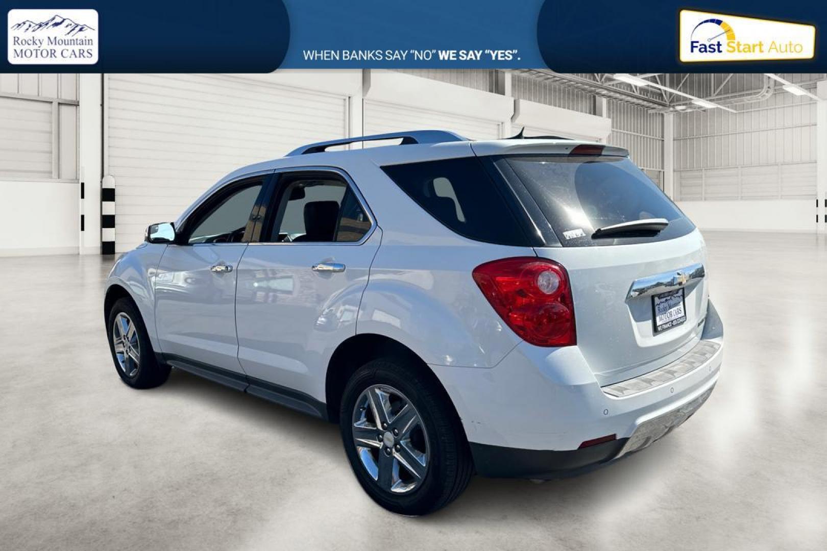 2014 White Chevrolet Equinox LTZ 2WD (2GNALDEK3E6) with an 2.4L L4 DOHC 16V engine, 6-Speed Automatic transmission, located at 7755 State Street, Midvale, UT, 84047, (801) 753-9063, 40.610329, -111.892159 - Photo#5