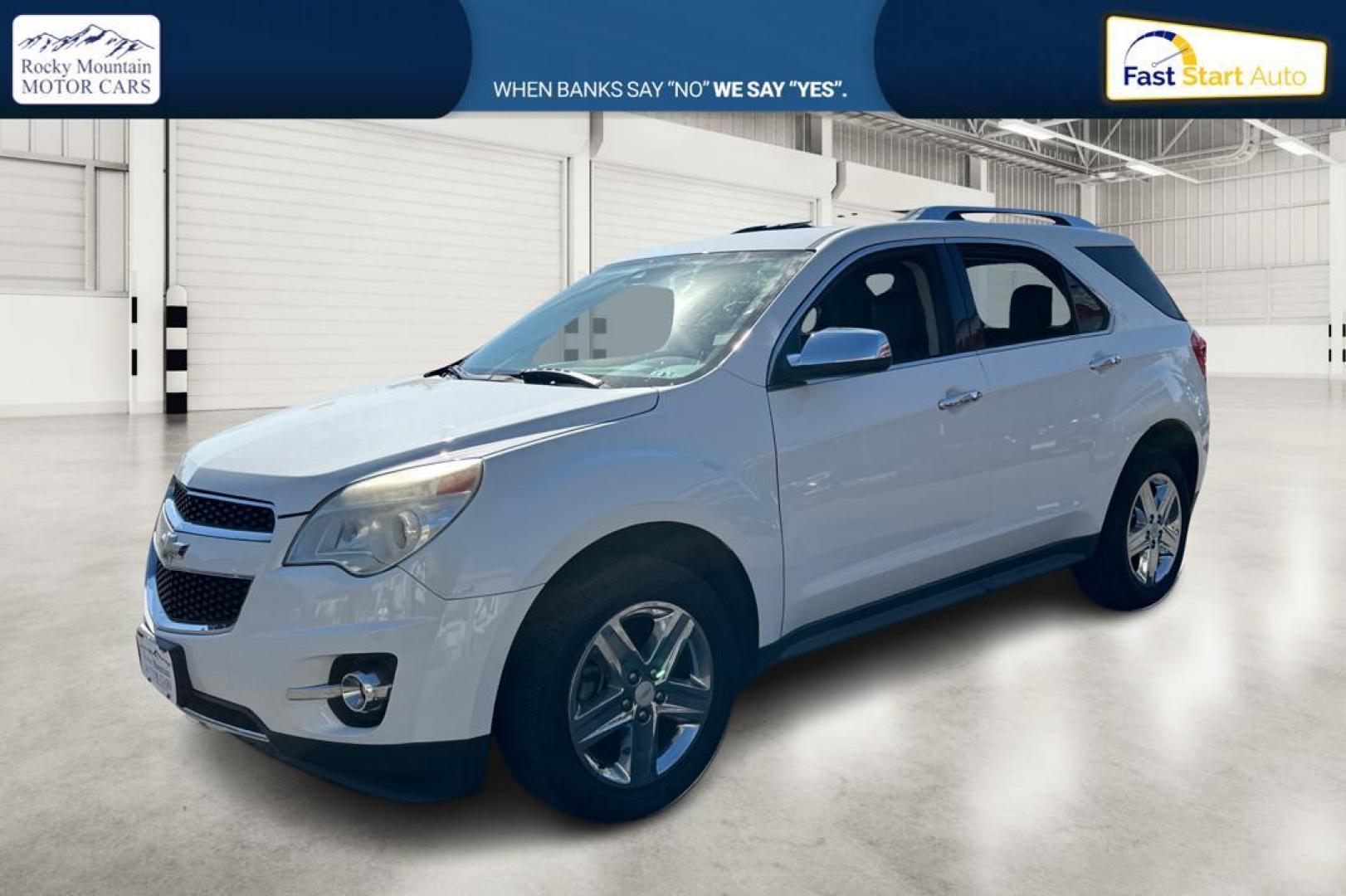 2014 White Chevrolet Equinox LTZ 2WD (2GNALDEK3E6) with an 2.4L L4 DOHC 16V engine, 6-Speed Automatic transmission, located at 7755 State Street, Midvale, UT, 84047, (801) 753-9063, 40.610329, -111.892159 - Photo#8
