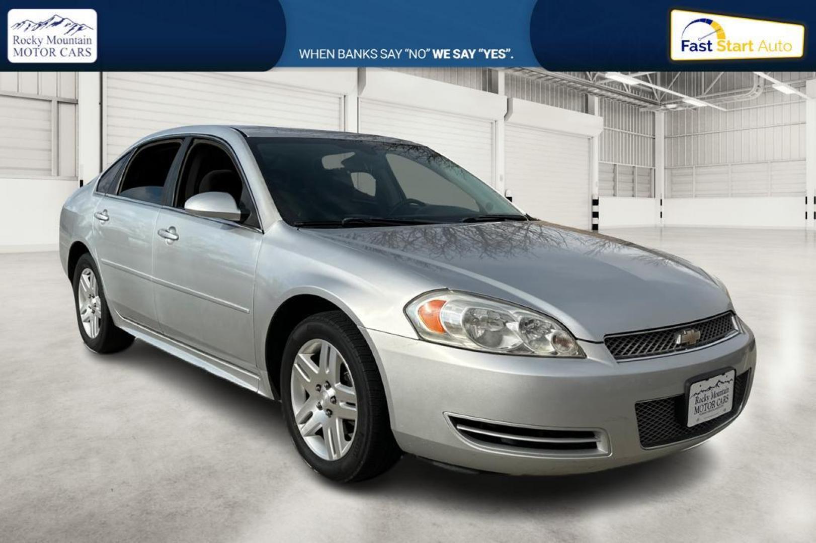 2014 Silver Chevrolet Impala LT (2G1WB5E3XE1) with an 3.6L V6 DOHC 16V FFV engine, 6-Speed Automatic transmission, located at 7755 State Street, Midvale, UT, 84047, (801) 753-9063, 40.610329, -111.892159 - Photo#0