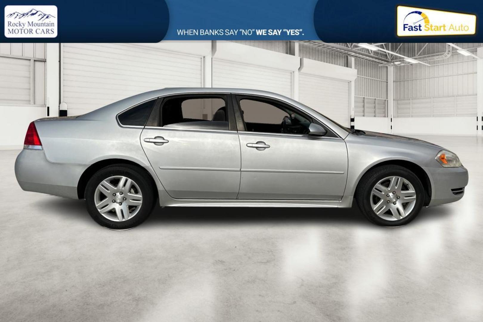 2014 Silver Chevrolet Impala LT (2G1WB5E3XE1) with an 3.6L V6 DOHC 16V FFV engine, 6-Speed Automatic transmission, located at 7755 State Street, Midvale, UT, 84047, (801) 753-9063, 40.610329, -111.892159 - Photo#1
