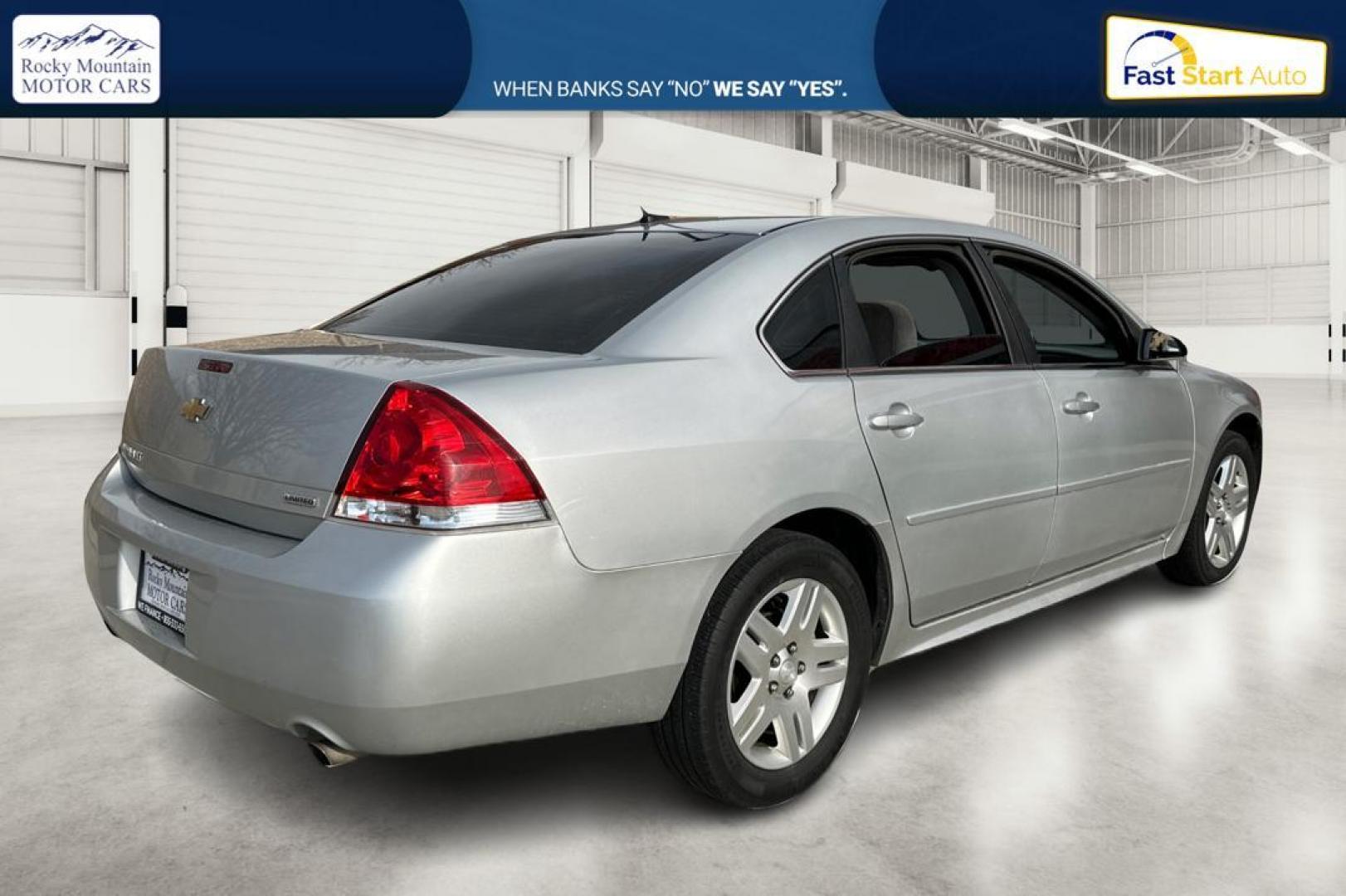 2014 Silver Chevrolet Impala LT (2G1WB5E3XE1) with an 3.6L V6 DOHC 16V FFV engine, 6-Speed Automatic transmission, located at 7755 State Street, Midvale, UT, 84047, (801) 753-9063, 40.610329, -111.892159 - Photo#2