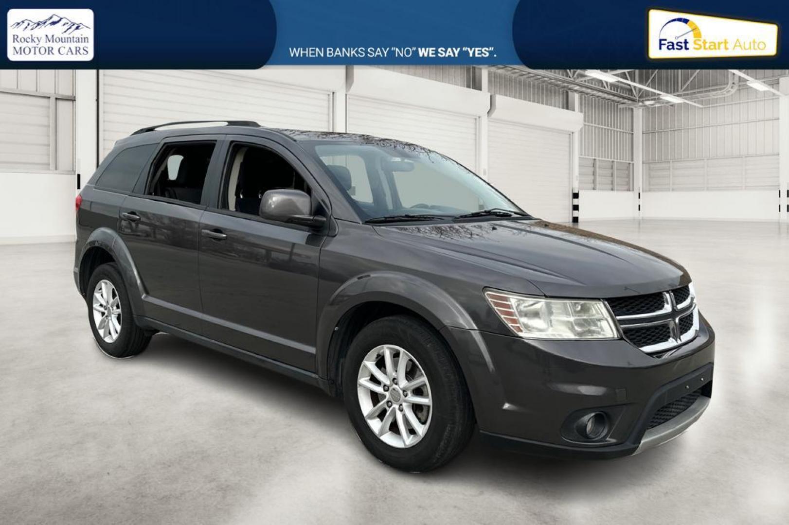 2014 Gray Dodge Journey SXT (3C4PDCBB6ET) with an 2.4L L6 DOHC 16V engine, 4-Speed Automatic transmission, located at 7755 State Street, Midvale, UT, 84047, (801) 753-9063, 40.610329, -111.892159 - Photo#0