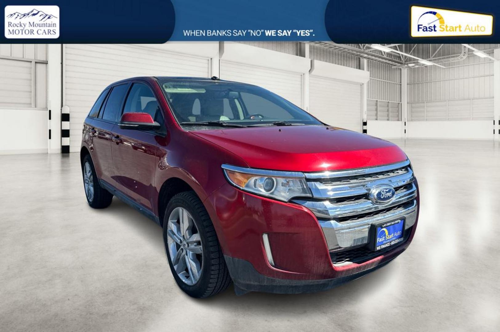 2014 Red Ford Edge SEL FWD (2FMDK3JC3EB) with an 3.5L V6 DOHC 24V engine, 6-Speed Automatic transmission, located at 7755 State Street, Midvale, UT, 84047, (801) 753-9063, 40.610329, -111.892159 - Photo#0