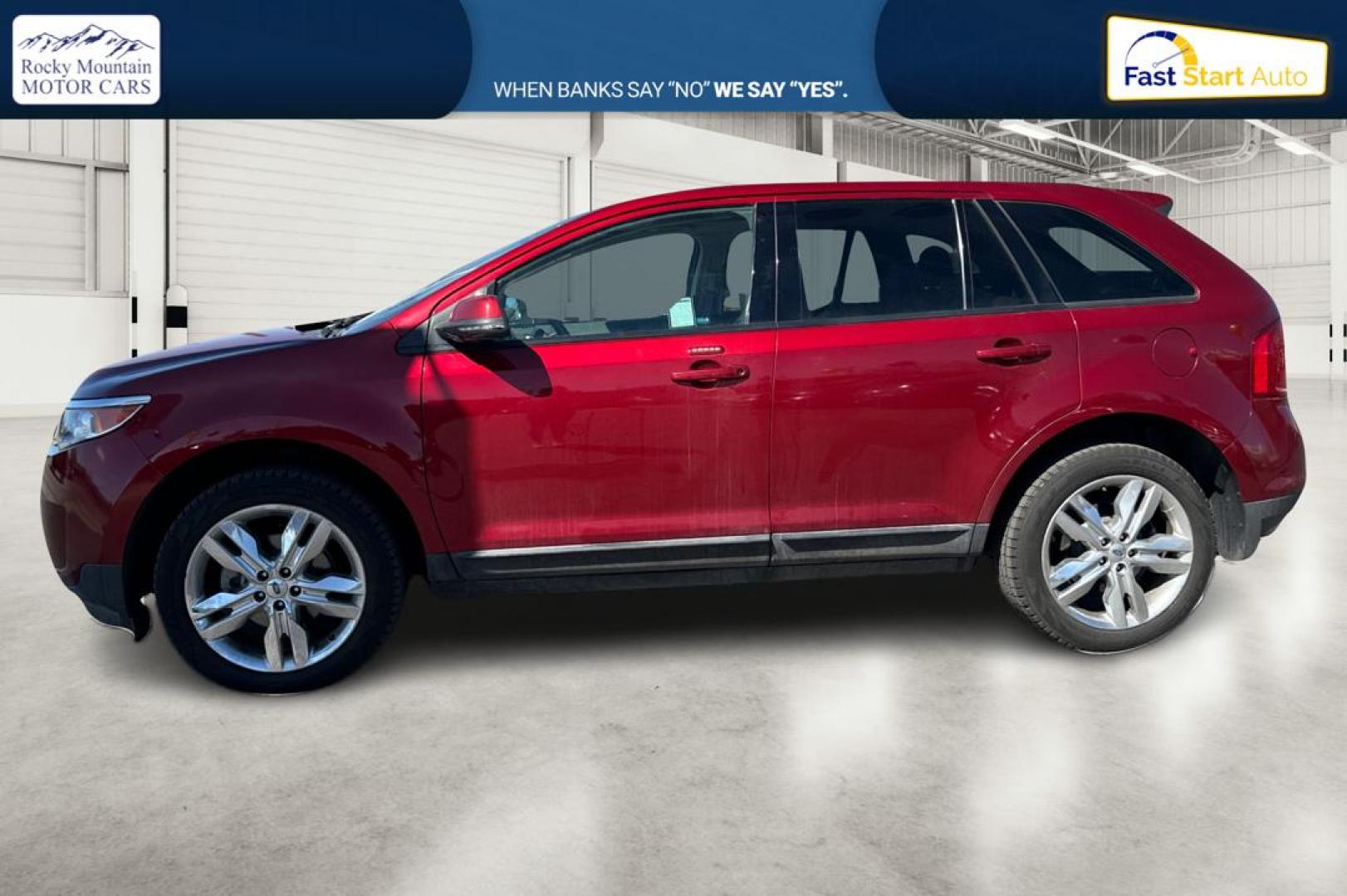 2014 Red Ford Edge SEL FWD (2FMDK3JC3EB) with an 3.5L V6 DOHC 24V engine, 6-Speed Automatic transmission, located at 7755 State Street, Midvale, UT, 84047, (801) 753-9063, 40.610329, -111.892159 - Photo#6
