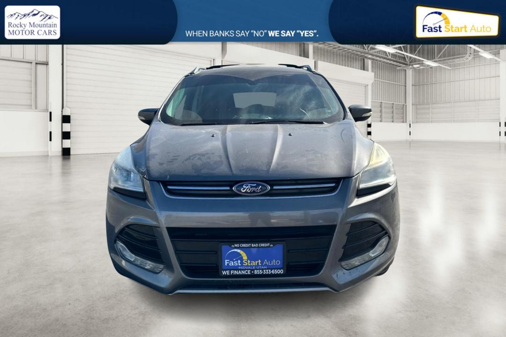 2014 Gray Ford Escape Titanium FWD (1FMCU0J97EU) with an 2.0L L4 DOHC 16V engine, 6-Speed Automatic transmission, located at 7755 State Street, Midvale, UT, 84047, (801) 753-9063, 40.610329, -111.892159 - Photo#9