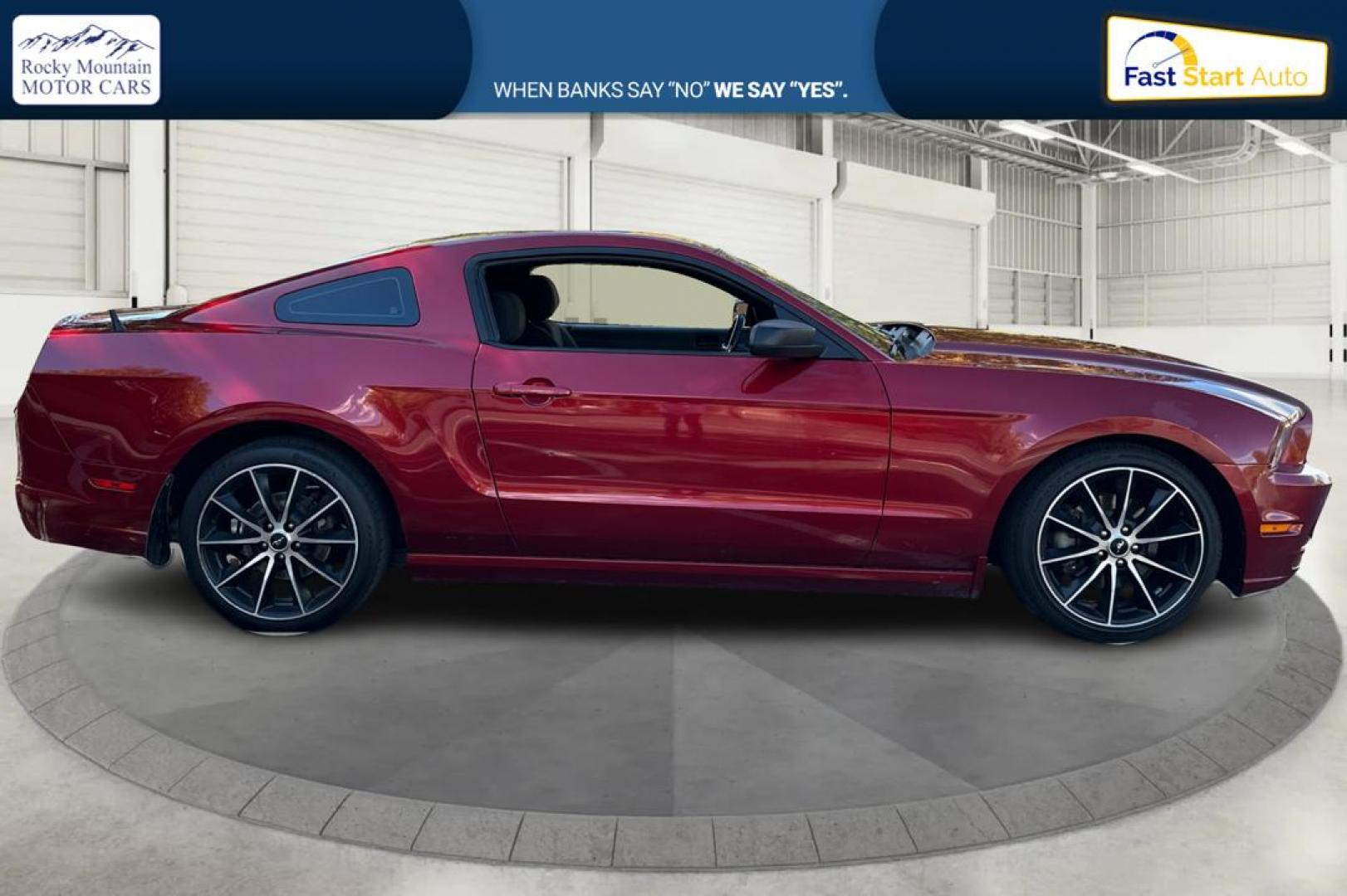 2014 Red Ford Mustang V6 Coupe (1ZVBP8AM6E5) with an 3.7L V6 DOHC 24V engine, Auto, 6-Spd SelectShift transmission, located at 7755 State Street, Midvale, UT, 84047, (801) 753-9063, 40.610329, -111.892159 - Photo#1
