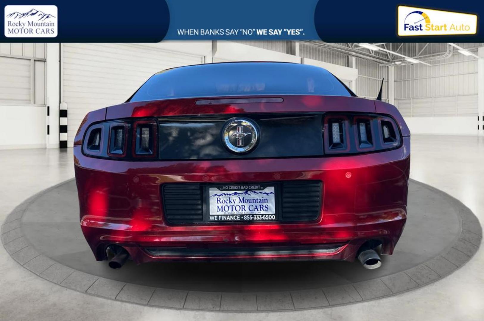 2014 Red Ford Mustang V6 Coupe (1ZVBP8AM6E5) with an 3.7L V6 DOHC 24V engine, Auto, 6-Spd SelectShift transmission, located at 7755 State Street, Midvale, UT, 84047, (801) 753-9063, 40.610329, -111.892159 - Photo#3
