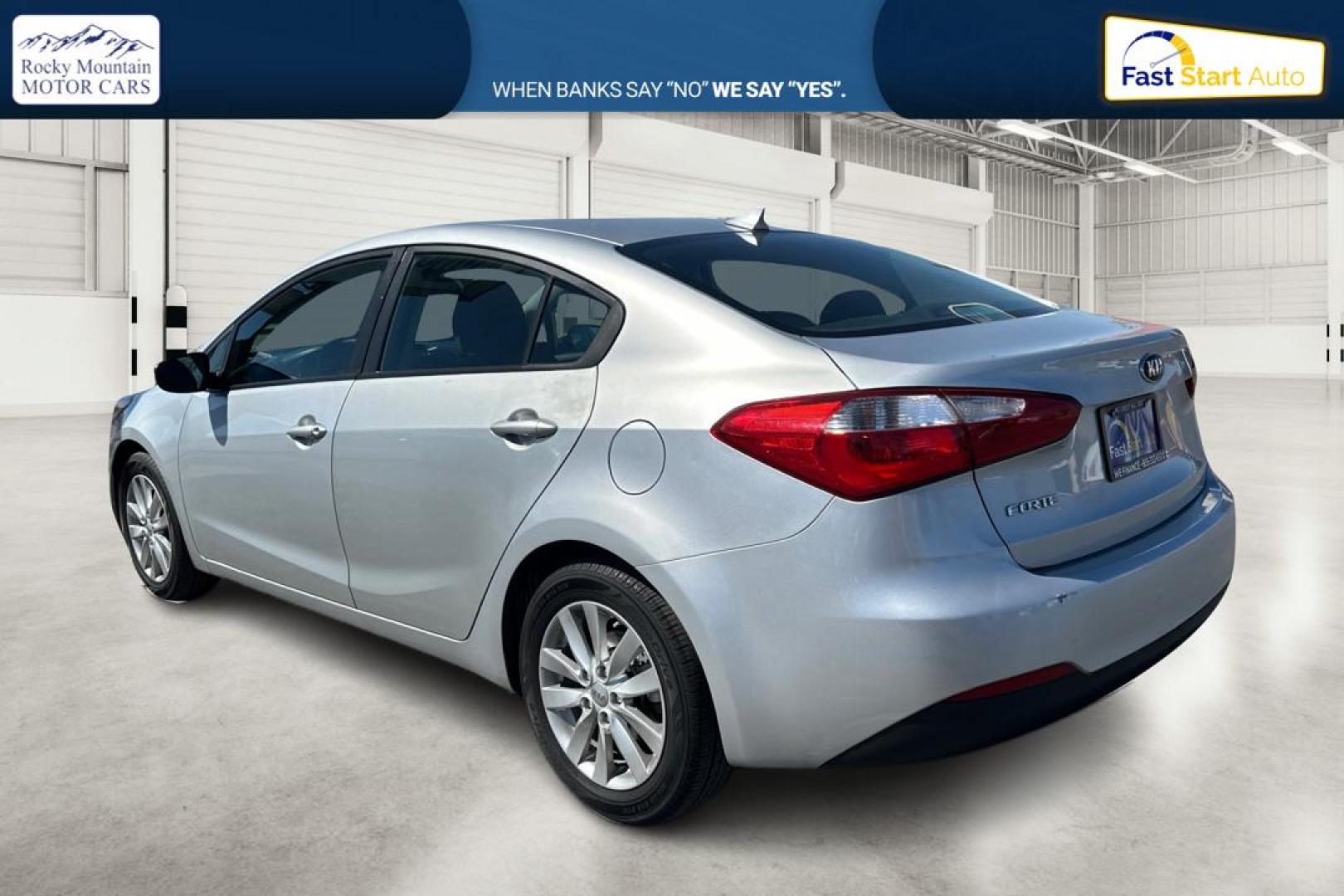 2014 Silver Kia Forte EX (KNAFX4A64E5) with an 1.8L L4 DOHC 16V engine, 6-Speed Automatic transmission, located at 7755 State Street, Midvale, UT, 84047, (801) 753-9063, 40.610329, -111.892159 - Photo#5