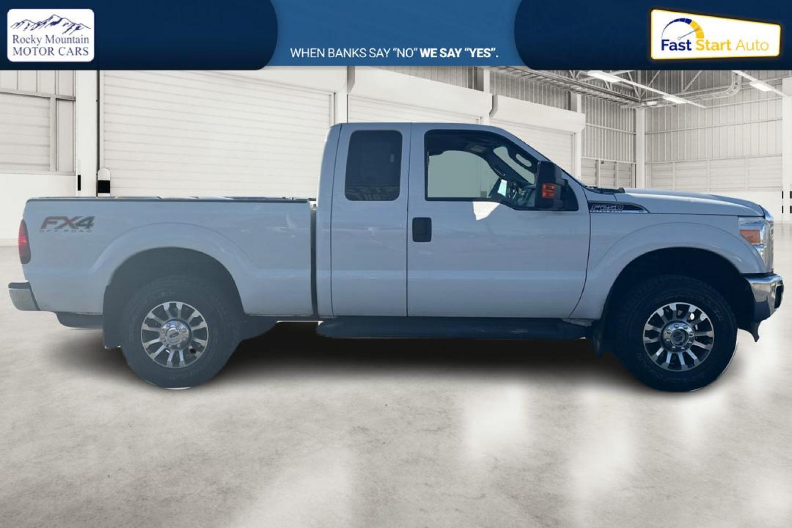 2015 White Ford F-250 SD XLT SuperCab Long Bed 4WD (1FT7X2B68FE) with an 6.2L V8 OHV 16V engine, 6-Speed Automatic transmission, located at 767 S State Road, Pleasant Grove, UT, 84062, (801) 785-1058, 40.354839, -111.736687 - Photo#1