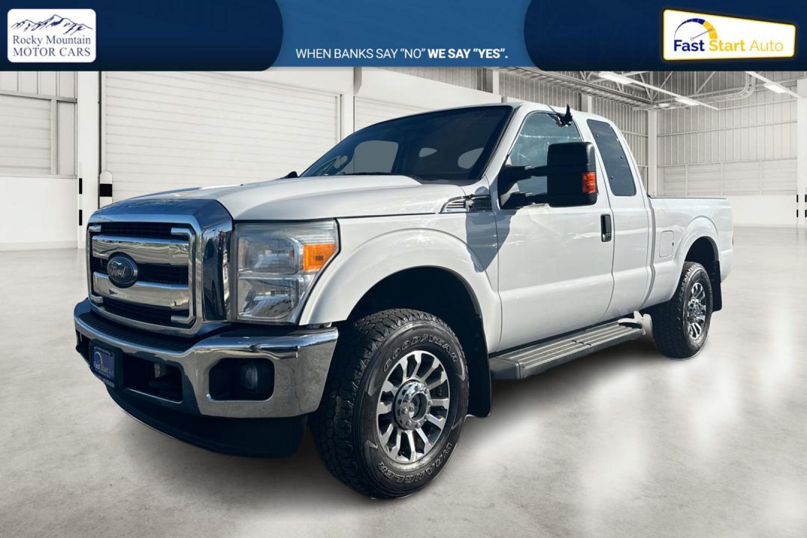 2015 White Ford F-250 SD XLT SuperCab Long Bed 4WD (1FT7X2B68FE) with an 6.2L V8 OHV 16V engine, 6-Speed Automatic transmission, located at 767 S State Road, Pleasant Grove, UT, 84062, (801) 785-1058, 40.354839, -111.736687 - Photo#8