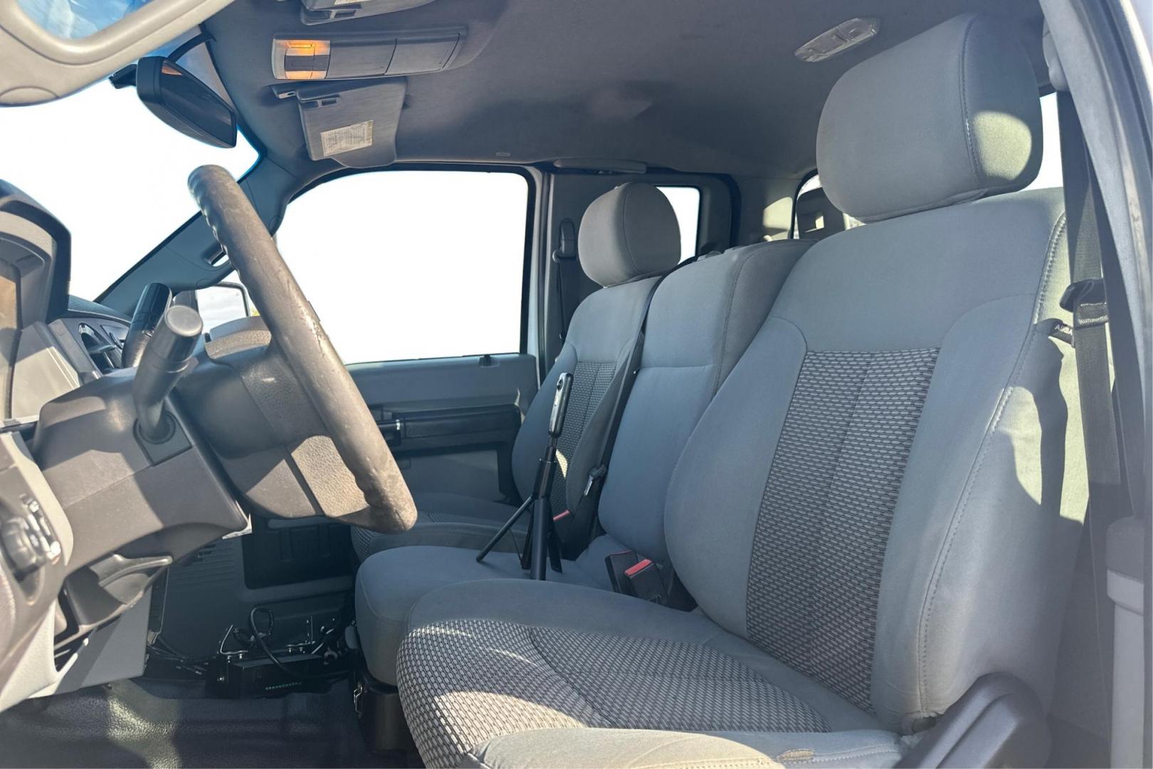2015 White Ford F-250 SD XLT SuperCab Long Bed 4WD (1FT7X2B68FE) with an 6.2L V8 OHV 16V engine, 6-Speed Automatic transmission, located at 767 S State Road, Pleasant Grove, UT, 84062, (801) 785-1058, 40.354839, -111.736687 - Photo#14