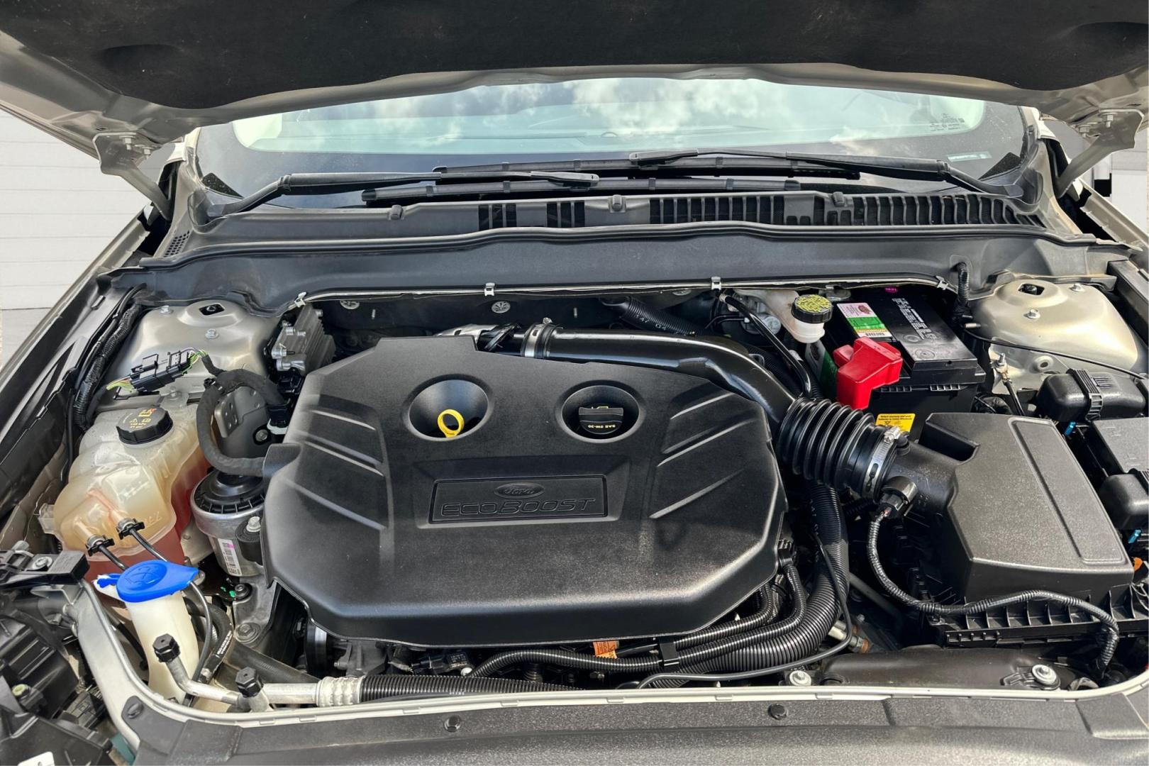 2015 Gray Ford Fusion Titanium (3FA6P0K93FR) with an 2.0L L4 DOHC 16V engine, Auto, 6-Spd w/SelShft transmission, located at 7755 State Street, Midvale, UT, 84047, (801) 753-9063, 40.610329, -111.892159 - Photo#10