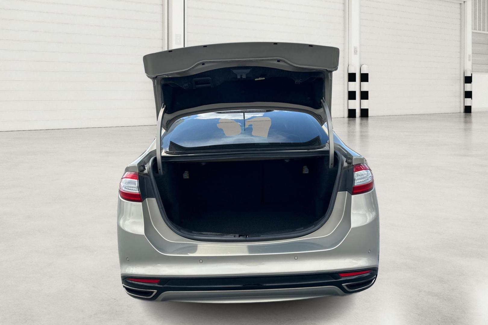 2015 Gray Ford Fusion Titanium (3FA6P0K93FR) with an 2.0L L4 DOHC 16V engine, Auto, 6-Spd w/SelShft transmission, located at 7755 State Street, Midvale, UT, 84047, (801) 753-9063, 40.610329, -111.892159 - Photo#13