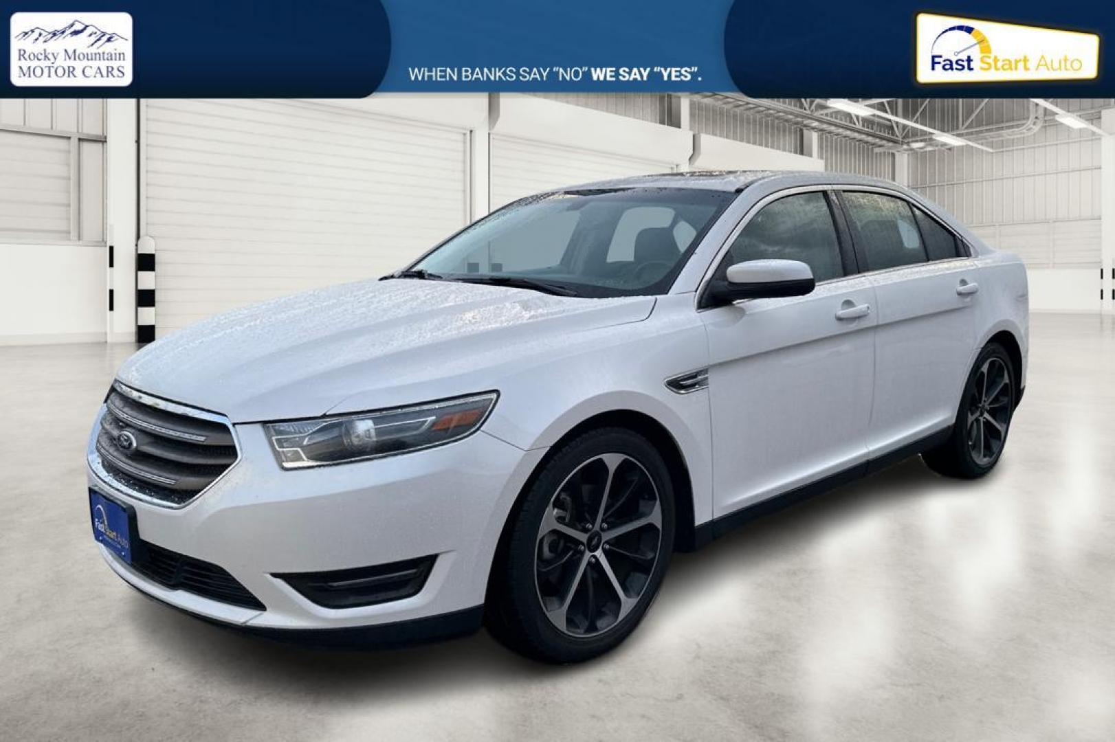 2015 White Ford Taurus SEL FWD (1FAHP2E87FG) with an 3.5L V6 DOHC 24V engine, 6-Speed Automatic transmission, located at 767 S State Road, Pleasant Grove, UT, 84062, (801) 785-1058, 40.354839, -111.736687 - Photo#8