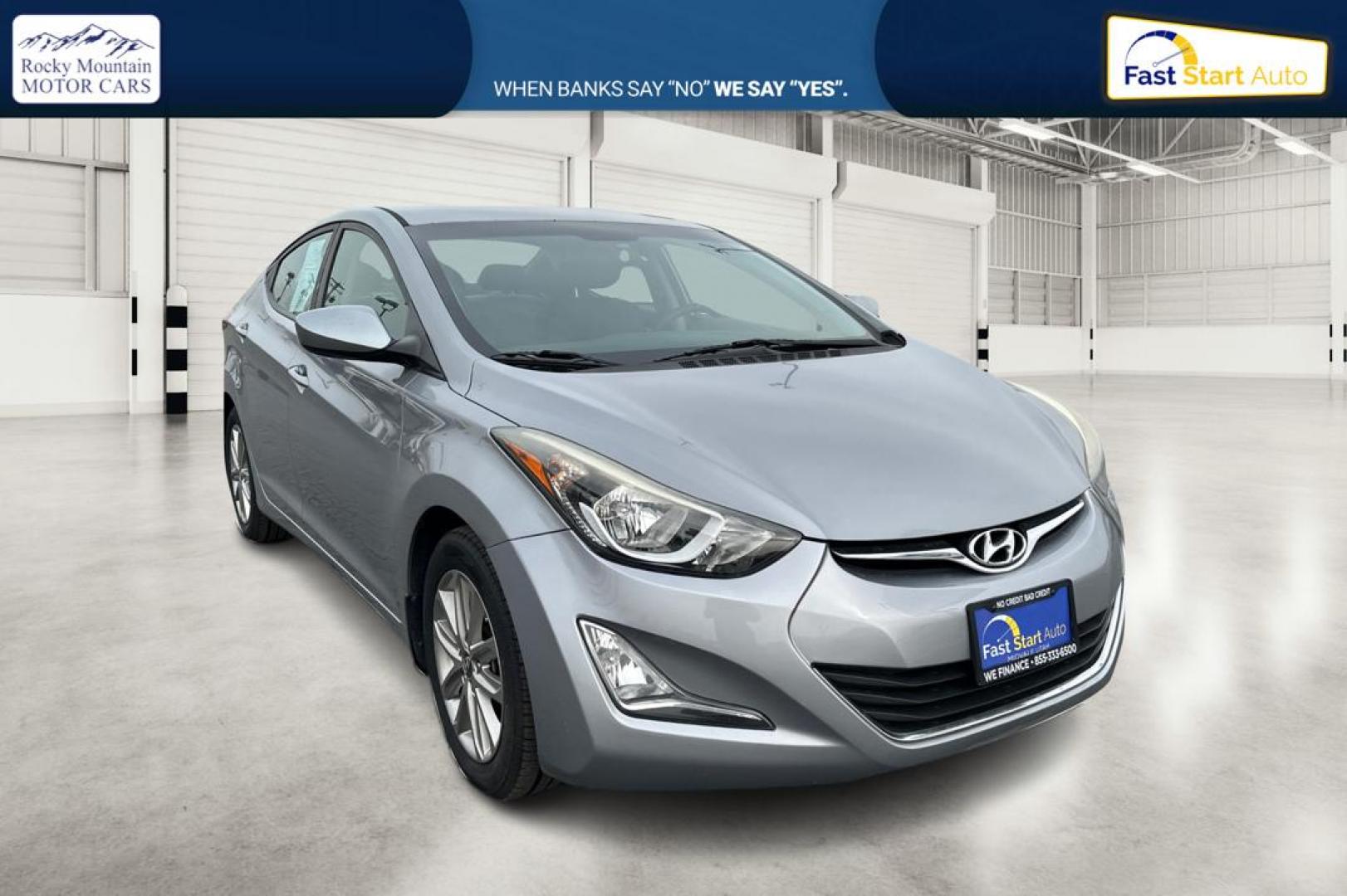 2015 Silver Hyundai Elantra Limited (5NPDH4AE9FH) with an 1.8L L4 DOHC 16V engine, 6-Speed Automatic transmission, located at 7755 State Street, Midvale, UT, 84047, (801) 753-9063, 40.610329, -111.892159 - Photo#0