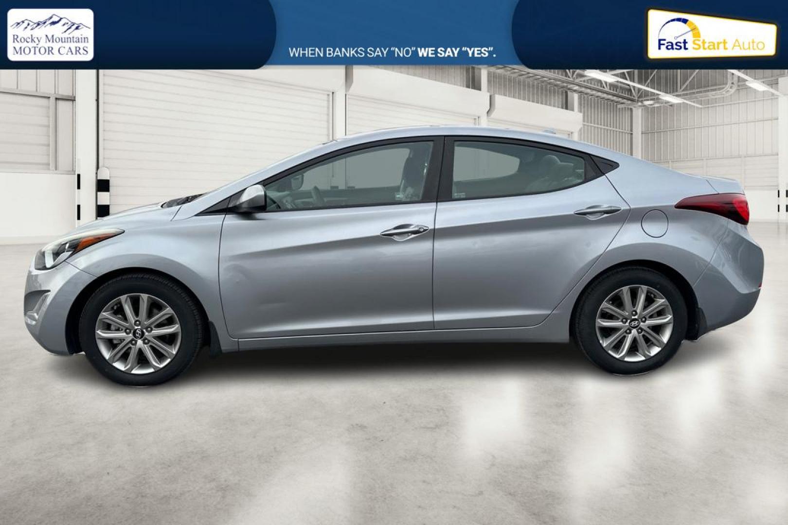 2015 Silver Hyundai Elantra Limited (5NPDH4AE9FH) with an 1.8L L4 DOHC 16V engine, 6-Speed Automatic transmission, located at 7755 State Street, Midvale, UT, 84047, (801) 753-9063, 40.610329, -111.892159 - Photo#6