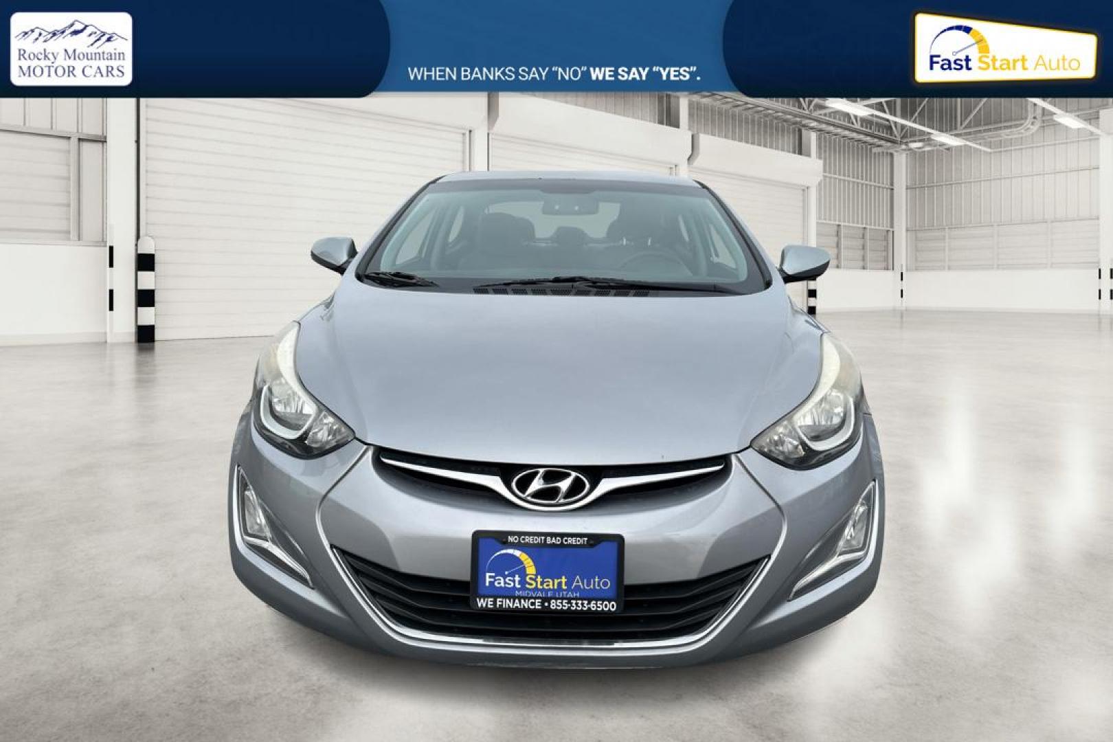 2015 Silver Hyundai Elantra Limited (5NPDH4AE9FH) with an 1.8L L4 DOHC 16V engine, 6-Speed Automatic transmission, located at 7755 State Street, Midvale, UT, 84047, (801) 753-9063, 40.610329, -111.892159 - Photo#9