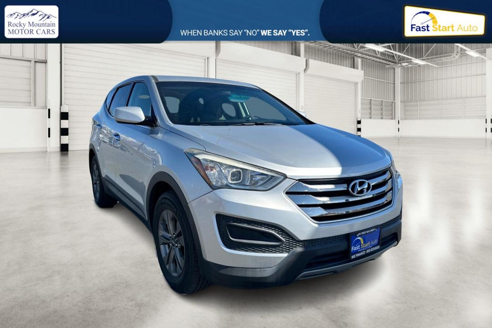 2015 Silver Hyundai Santa Fe Sport 2.4 FWD (5XYZT3LB1FG) with an 2.4L L4 DOHC 16V engine, 6-Speed Automatic transmission, located at 7755 State Street, Midvale, UT, 84047, (801) 753-9063, 40.610329, -111.892159 - Photo#0