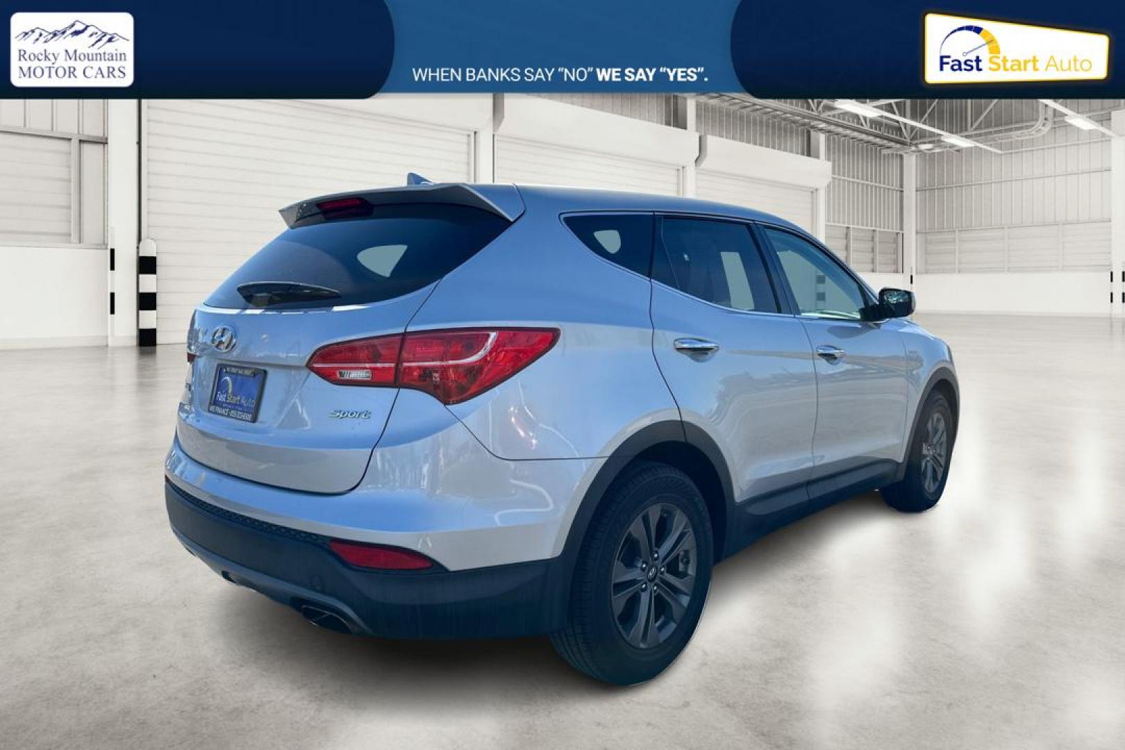 2015 Silver Hyundai Santa Fe Sport 2.4 FWD (5XYZT3LB1FG) with an 2.4L L4 DOHC 16V engine, 6-Speed Automatic transmission, located at 7755 State Street, Midvale, UT, 84047, (801) 753-9063, 40.610329, -111.892159 - Photo#2