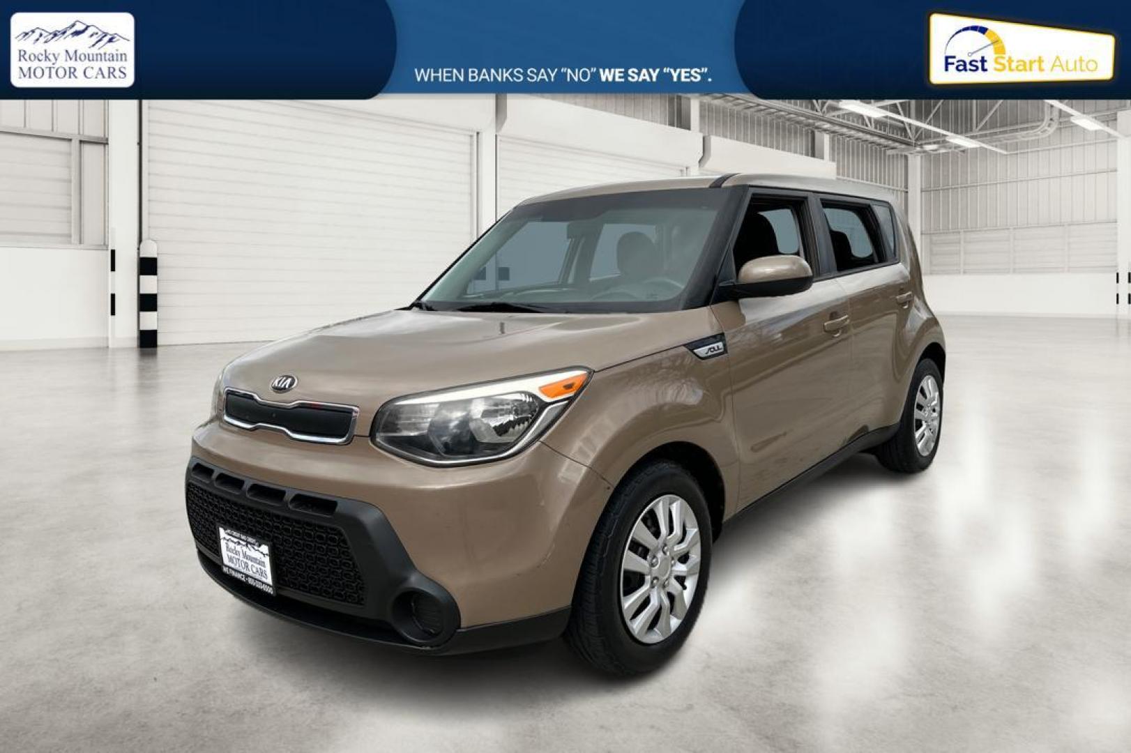 2015 Brown Kia Soul Base (KNDJN2A26F7) with an 1.6L L4 DOHC 16V engine, Auto, 6-Spd Sportmatic transmission, located at 7755 State Street, Midvale, UT, 84047, (801) 753-9063, 40.610329, -111.892159 - Photo#8