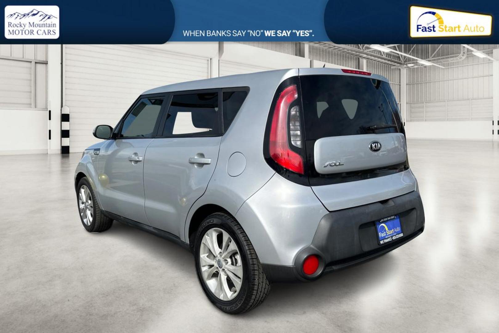 2015 Silver Kia Soul + (KNDJP3A58F7) with an 2.0L L4 DOHC 16V engine, 6-Speed Automatic transmission, located at 7755 State Street, Midvale, UT, 84047, (801) 753-9063, 40.610329, -111.892159 - Photo#5