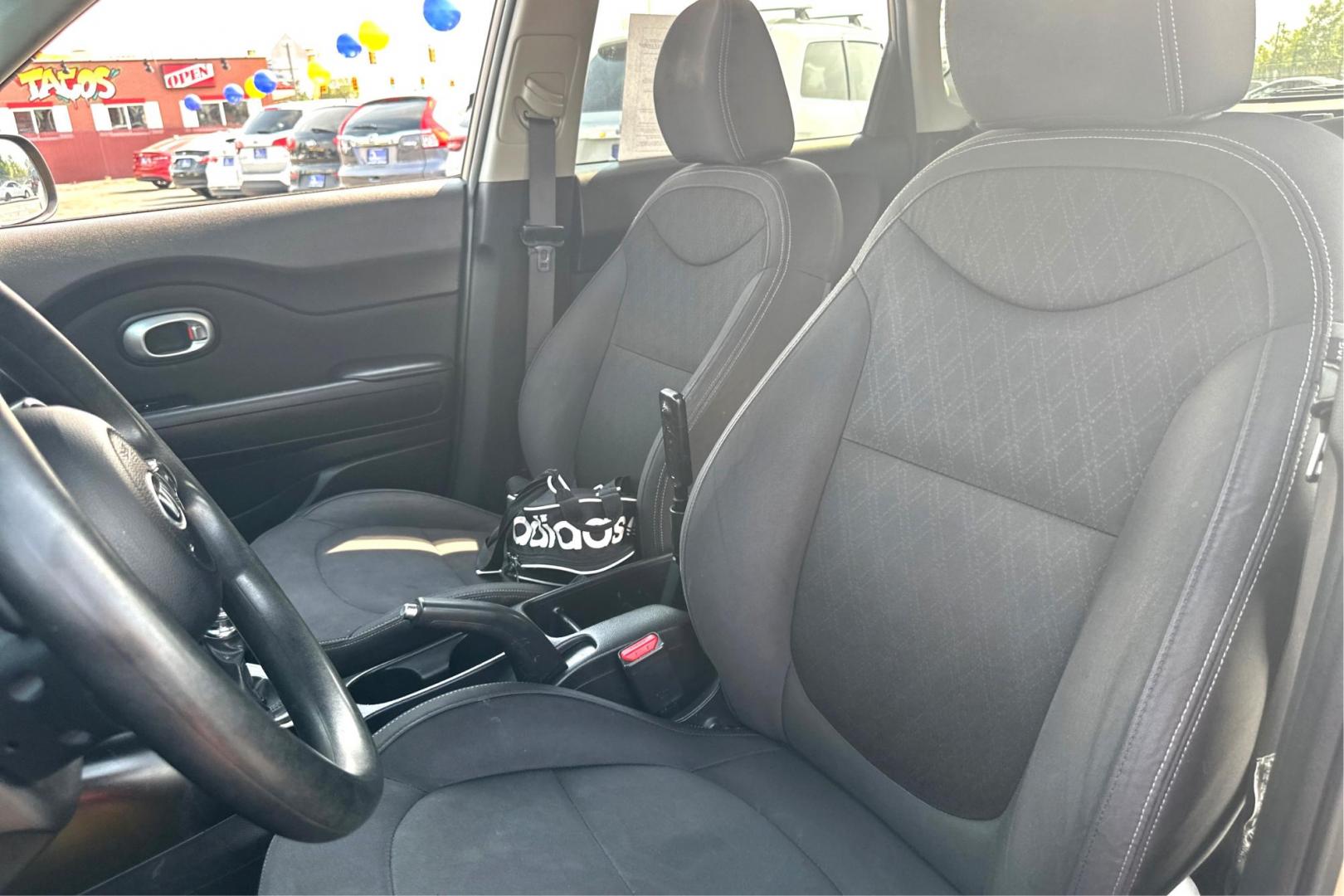 2015 Tan Kia Soul Base (KNDJN2A28F7) with an 1.6L L4 DOHC 16V engine, Manual, 6-Spd transmission, located at 7755 State Street, Midvale, UT, 84047, (801) 753-9063, 40.610329, -111.892159 - Photo#11