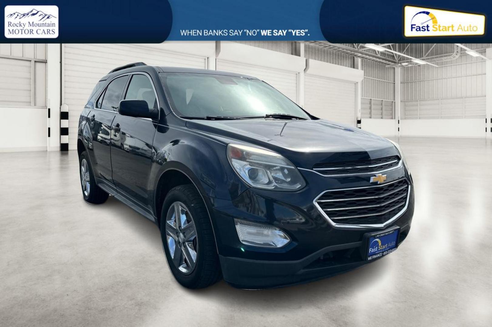 2016 Blue Chevrolet Equinox LT 2WD (2GNALCEK7G1) with an 2.4L L4 DOHC 16V FFV engine, 6A transmission, located at 7755 State Street, Midvale, UT, 84047, (801) 753-9063, 40.610329, -111.892159 - Photo#0