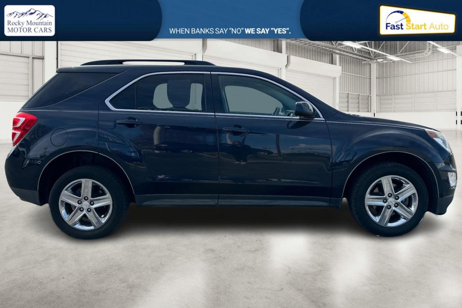 2016 Blue Chevrolet Equinox LT 2WD (2GNALCEK7G1) with an 2.4L L4 DOHC 16V FFV engine, 6A transmission, located at 7755 State Street, Midvale, UT, 84047, (801) 753-9063, 40.610329, -111.892159 - Photo#1