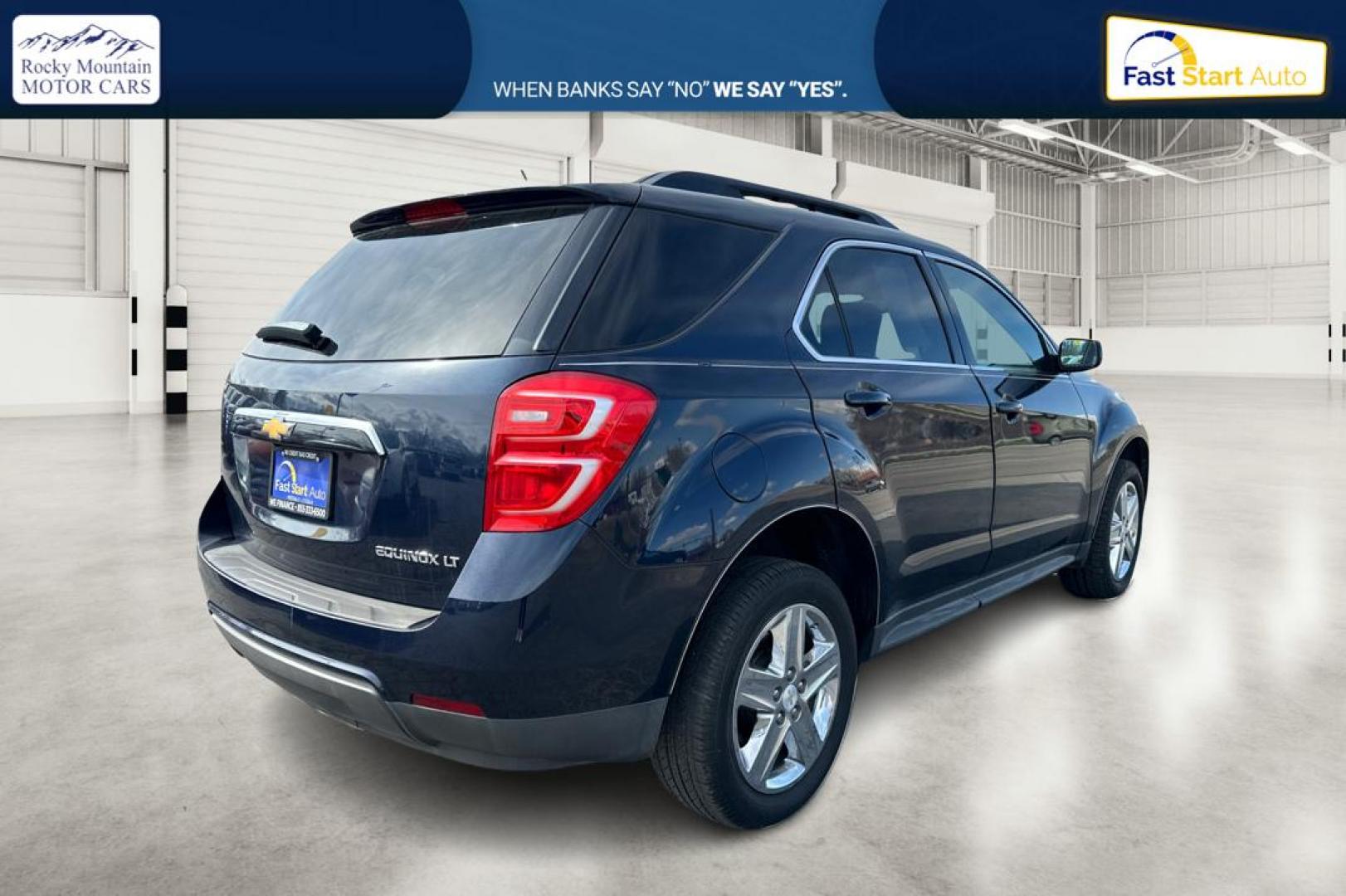 2016 Blue Chevrolet Equinox LT 2WD (2GNALCEK7G1) with an 2.4L L4 DOHC 16V FFV engine, 6A transmission, located at 7755 State Street, Midvale, UT, 84047, (801) 753-9063, 40.610329, -111.892159 - Photo#2