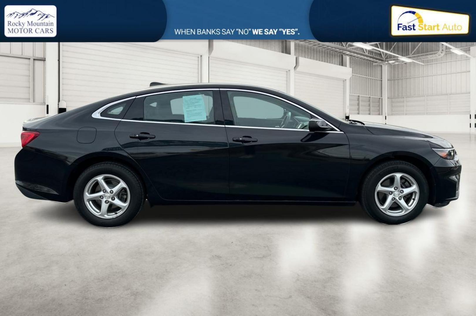 2016 Black Chevrolet Malibu LS (1G1ZB5ST6GF) with an 1.5L L4 DOHC 16V engine, 6A transmission, located at 7755 State Street, Midvale, UT, 84047, (801) 753-9063, 40.610329, -111.892159 - Photo#1