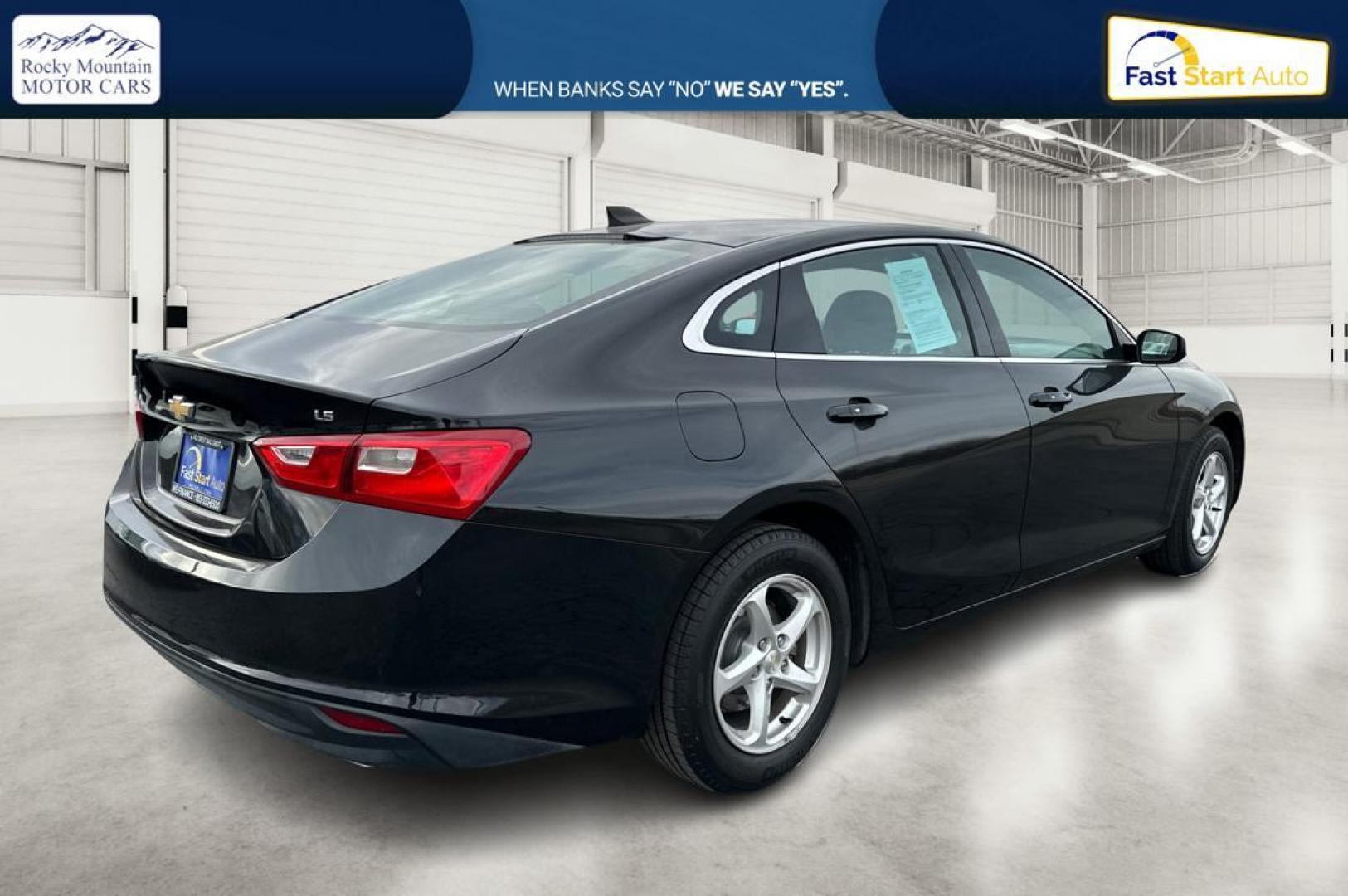 2016 Black Chevrolet Malibu LS (1G1ZB5ST6GF) with an 1.5L L4 DOHC 16V engine, 6A transmission, located at 7755 State Street, Midvale, UT, 84047, (801) 753-9063, 40.610329, -111.892159 - Photo#2