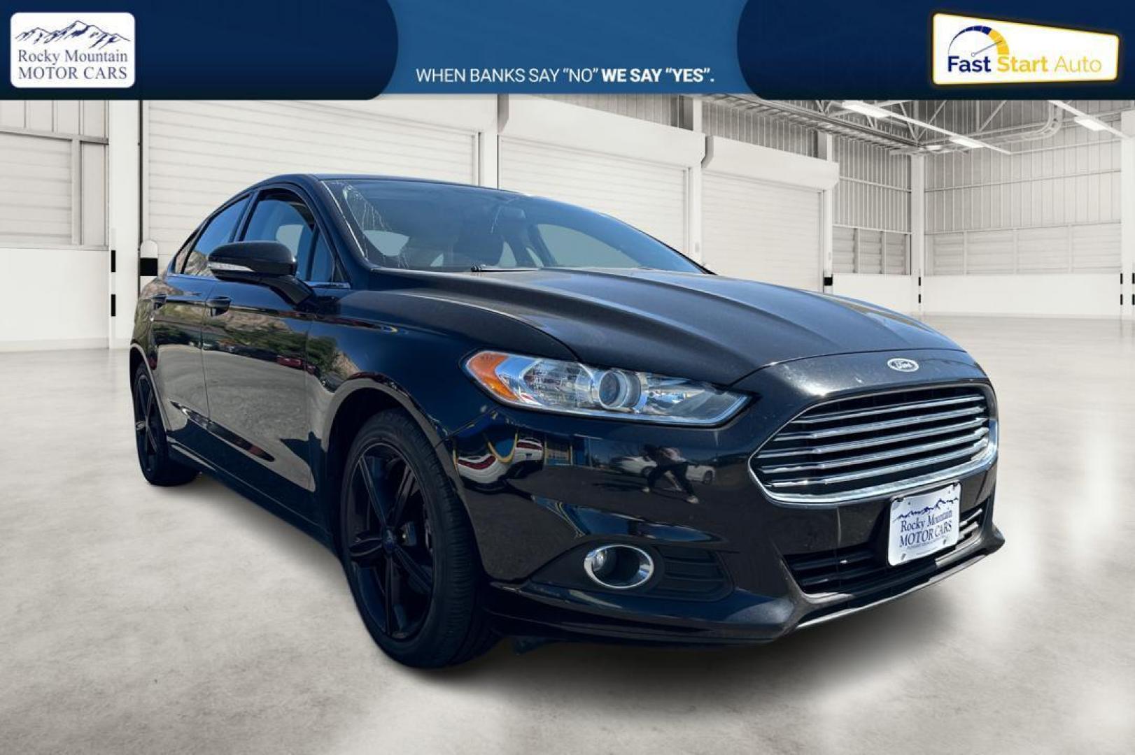 2016 Black Ford Fusion SE (3FA6P0HD8GR) with an 1.5L L4 DOHC 16V engine, 6-Speed Automatic transmission, located at 7755 State Street, Midvale, UT, 84047, (801) 753-9063, 40.610329, -111.892159 - Photo#0
