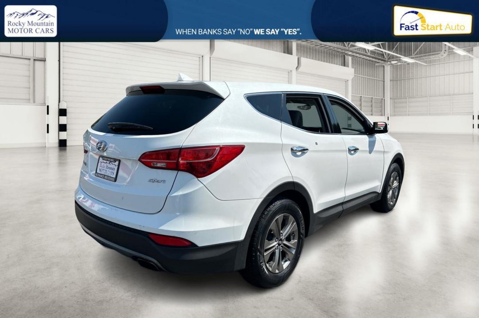 2016 White Hyundai Santa Fe Sport 2.4 FWD (5XYZT3LB3GG) with an 2.4L L4 DOHC 16V engine, 6-Speed Automatic transmission, located at 7755 State Street, Midvale, UT, 84047, (801) 753-9063, 40.610329, -111.892159 - Photo#2
