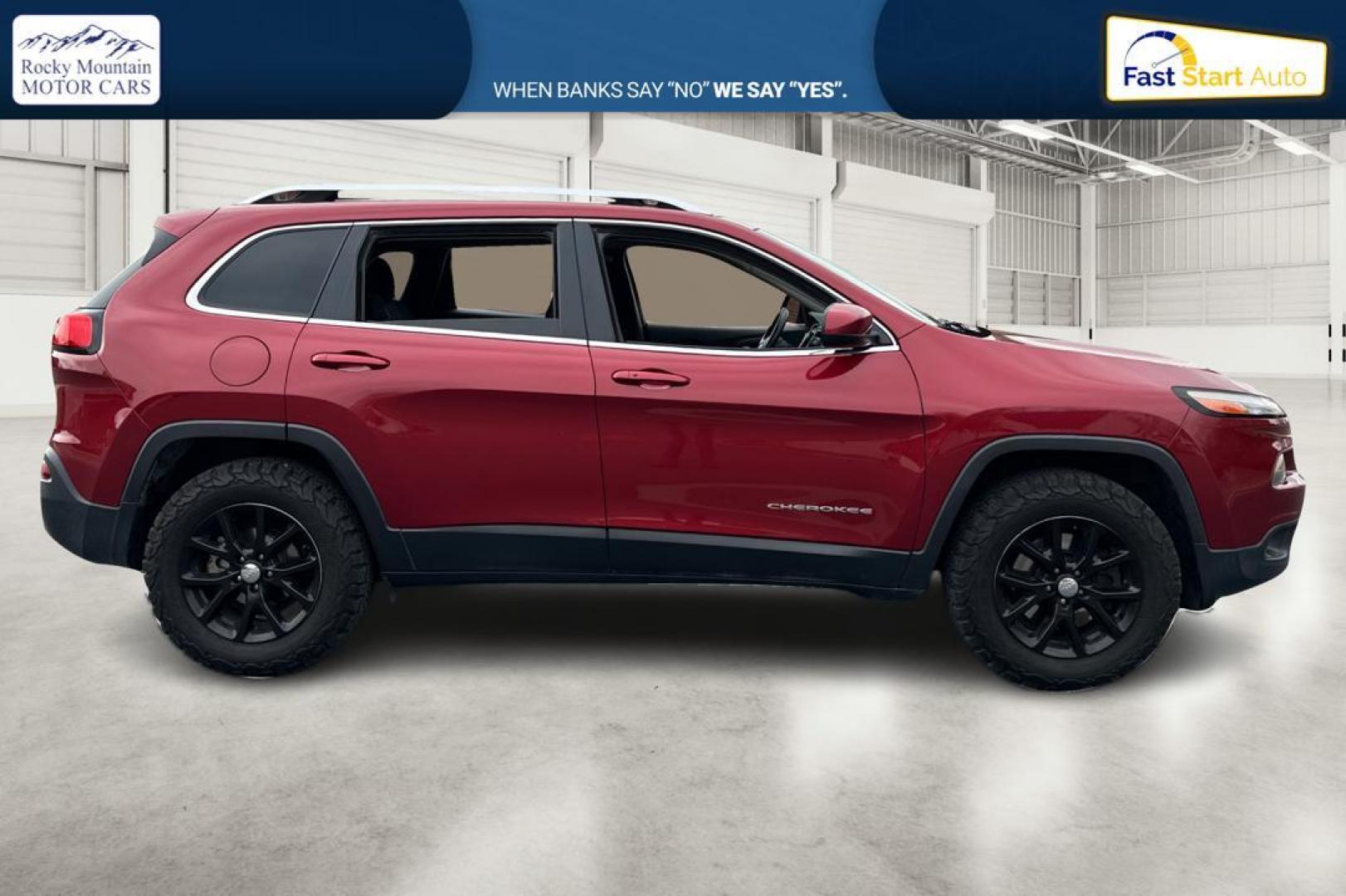 2016 Red Jeep Cherokee Latitude FWD (1C4PJLCB1GW) with an 2.4L L4 DOHC 16V engine, 9A transmission, located at 7755 State Street, Midvale, UT, 84047, (801) 753-9063, 40.610329, -111.892159 - Photo#1